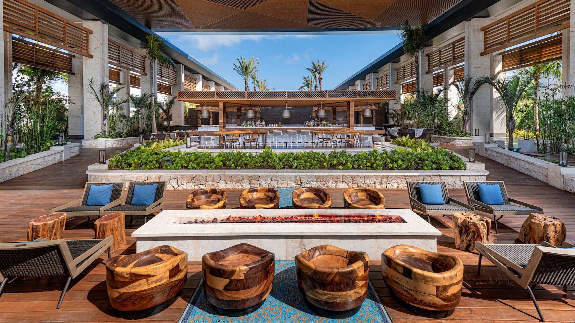 bar et salon extérieurs