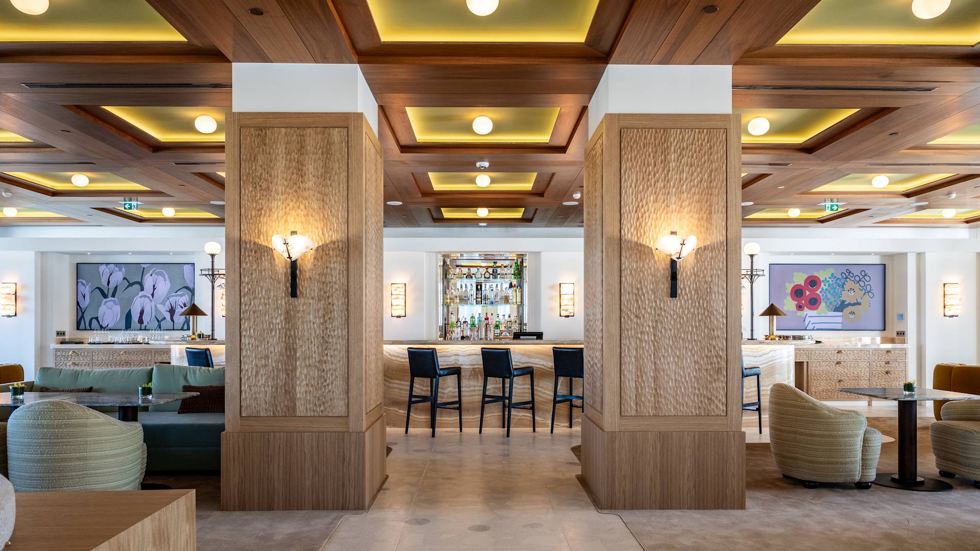 Dining and sitting areas at The NEST. Cocktails & Bar