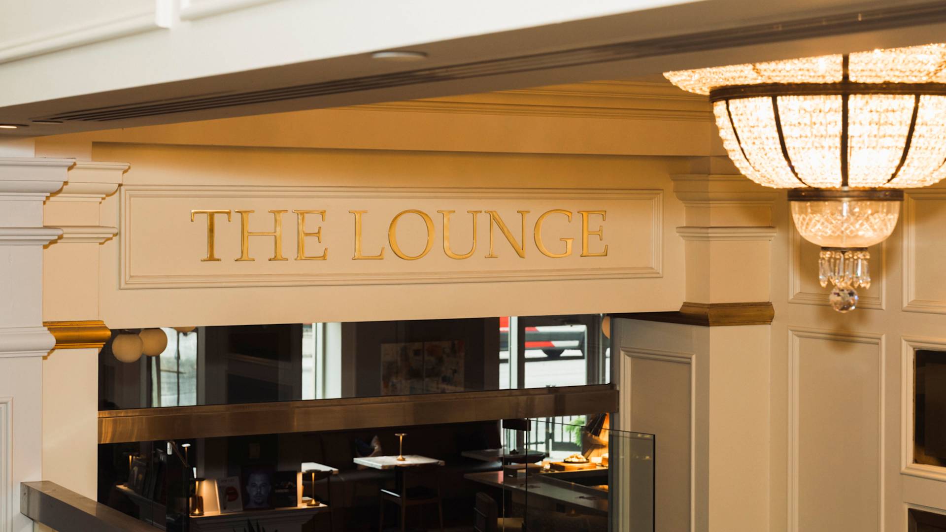 The Lounge entrance sign