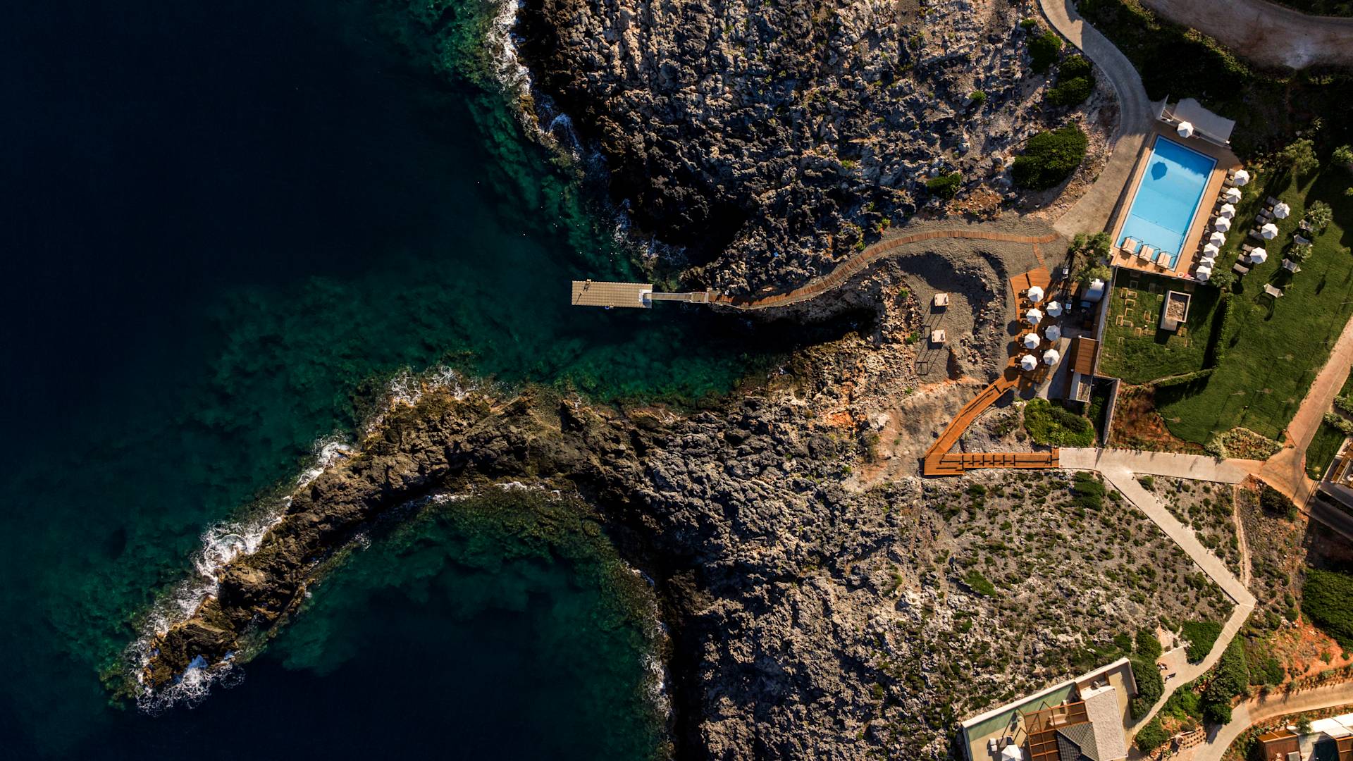 Vista aerea dell'hotel