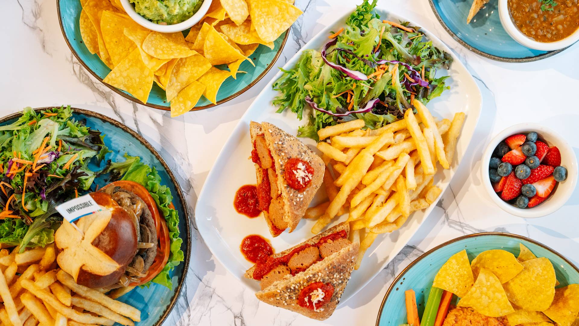 Carnegie Diner & Cafe, dinner entrees, chips and guacamole, fruit cup