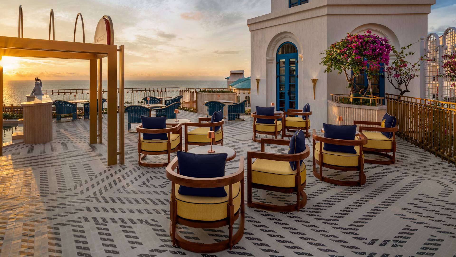 Seating Area on the Terrace of Francesca Restaurant