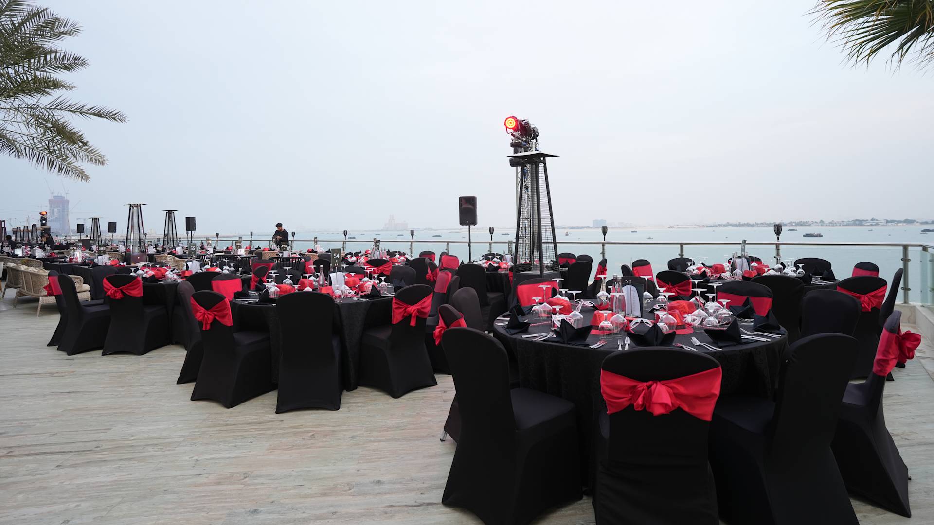 Seafront Terace Set up for an Event