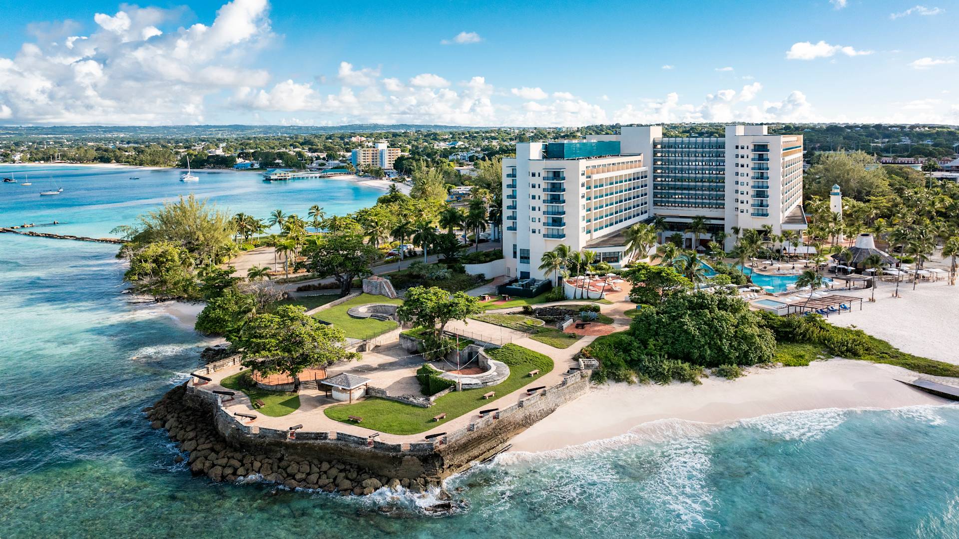 exterior drone shot