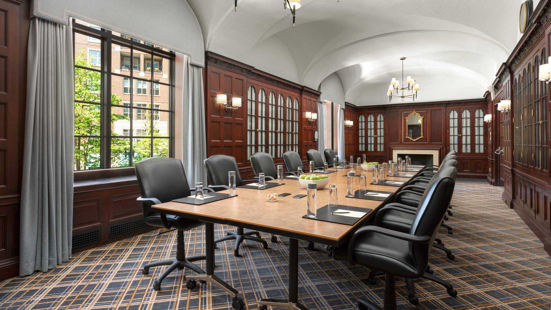 Hancock meeting room with table and chairs