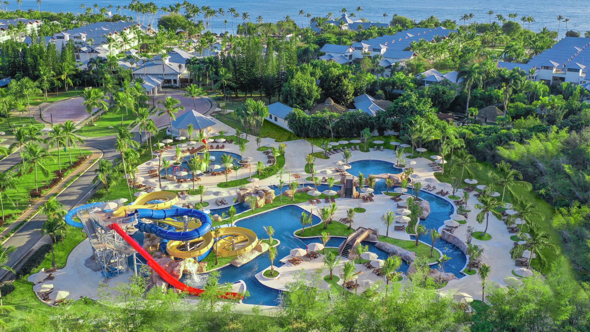 Aerial View of Water Park