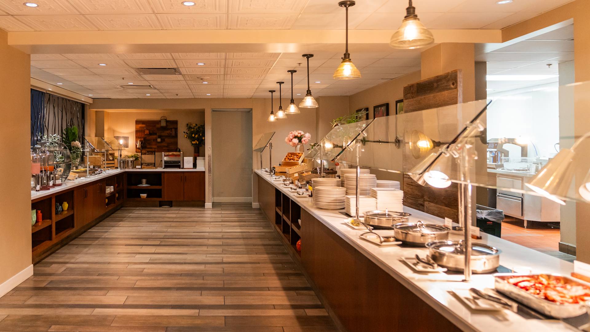 Serving Bar Area with Food Selections at Poached Restaurant