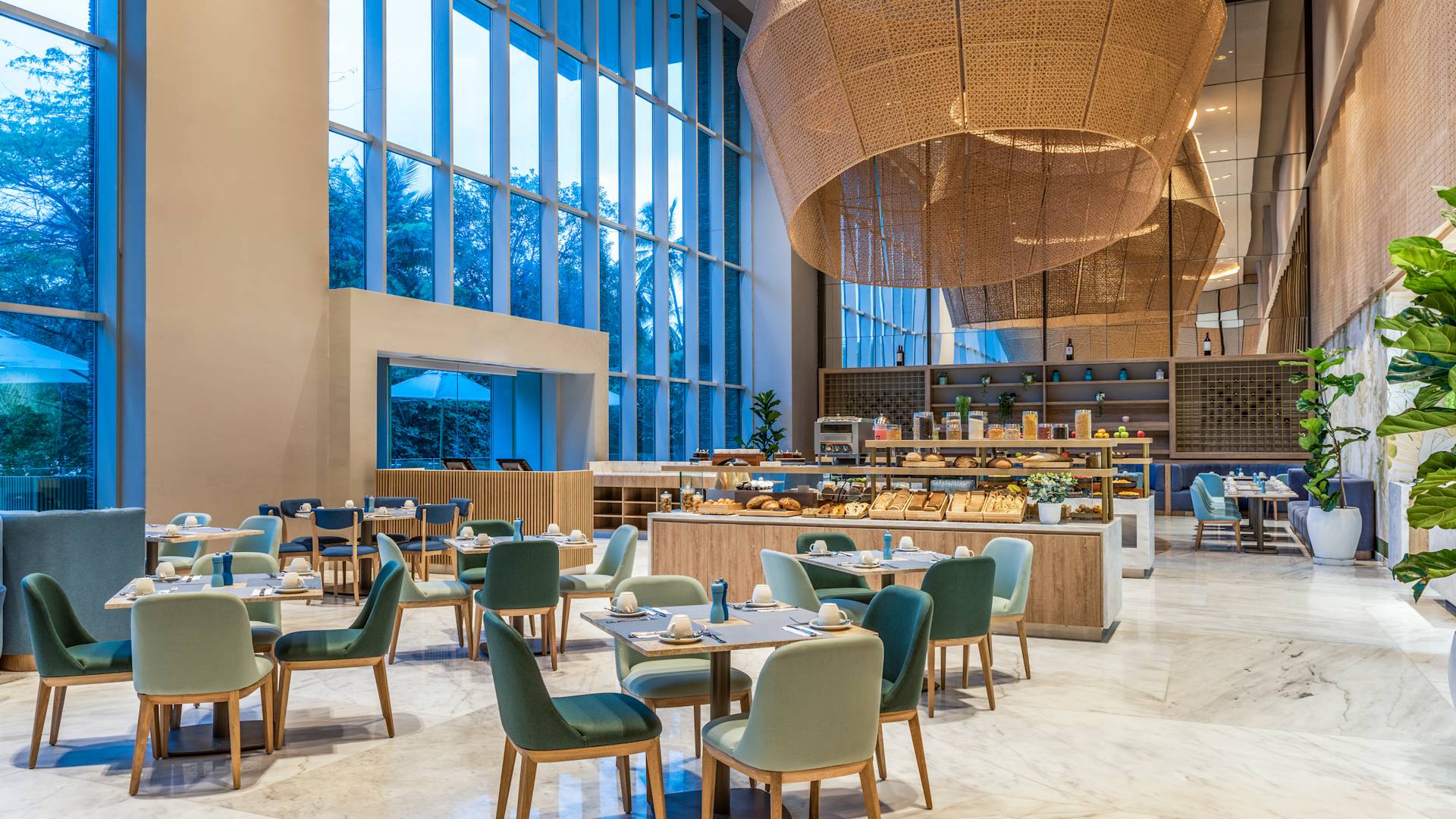 Nuggu, asientos del restaurante