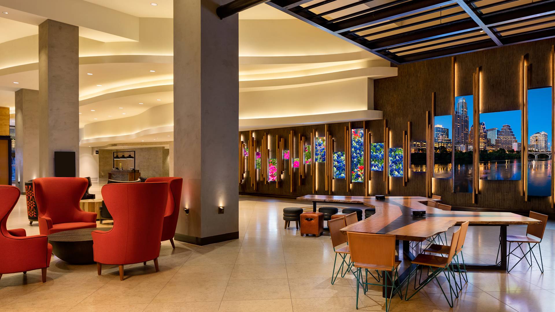 Entrada del lobby y sillones