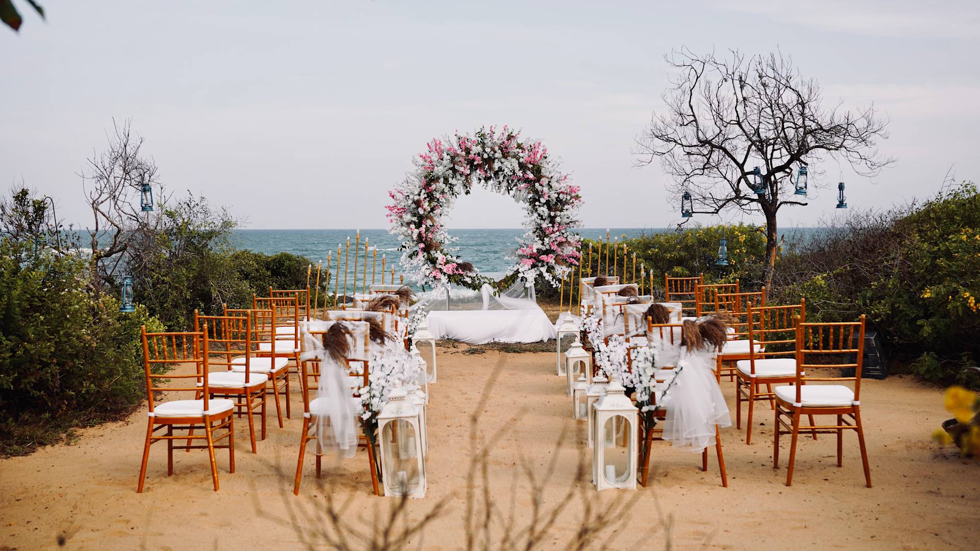 Hilton Yala Resort wedding set up