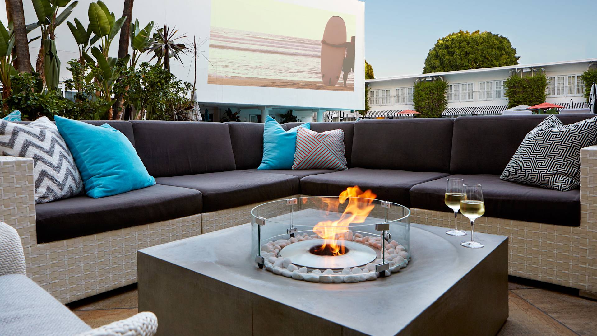 Outdoor Fire Pit with Comfortable Seating