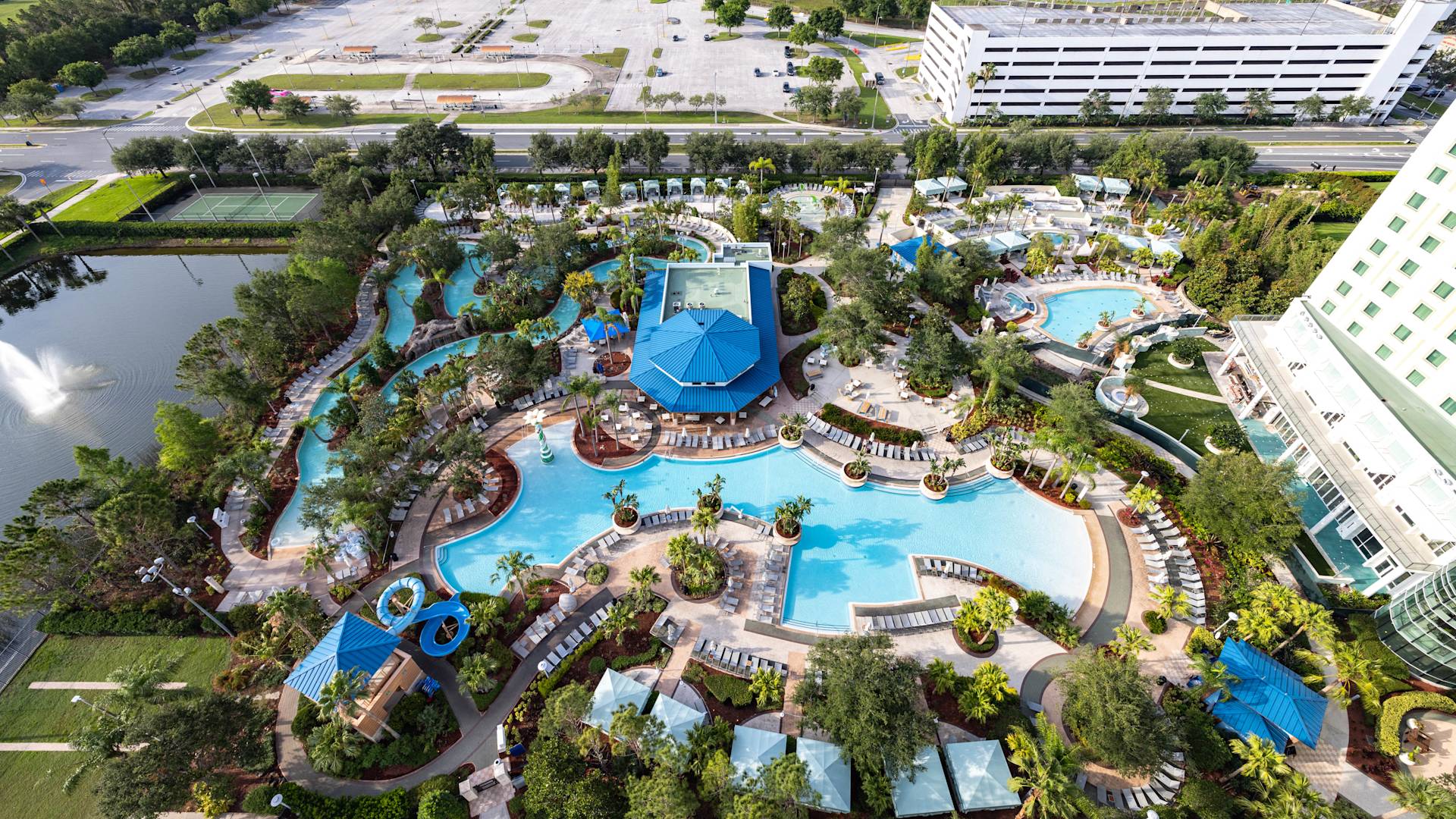 Overhead shot of Hilton Orlando
