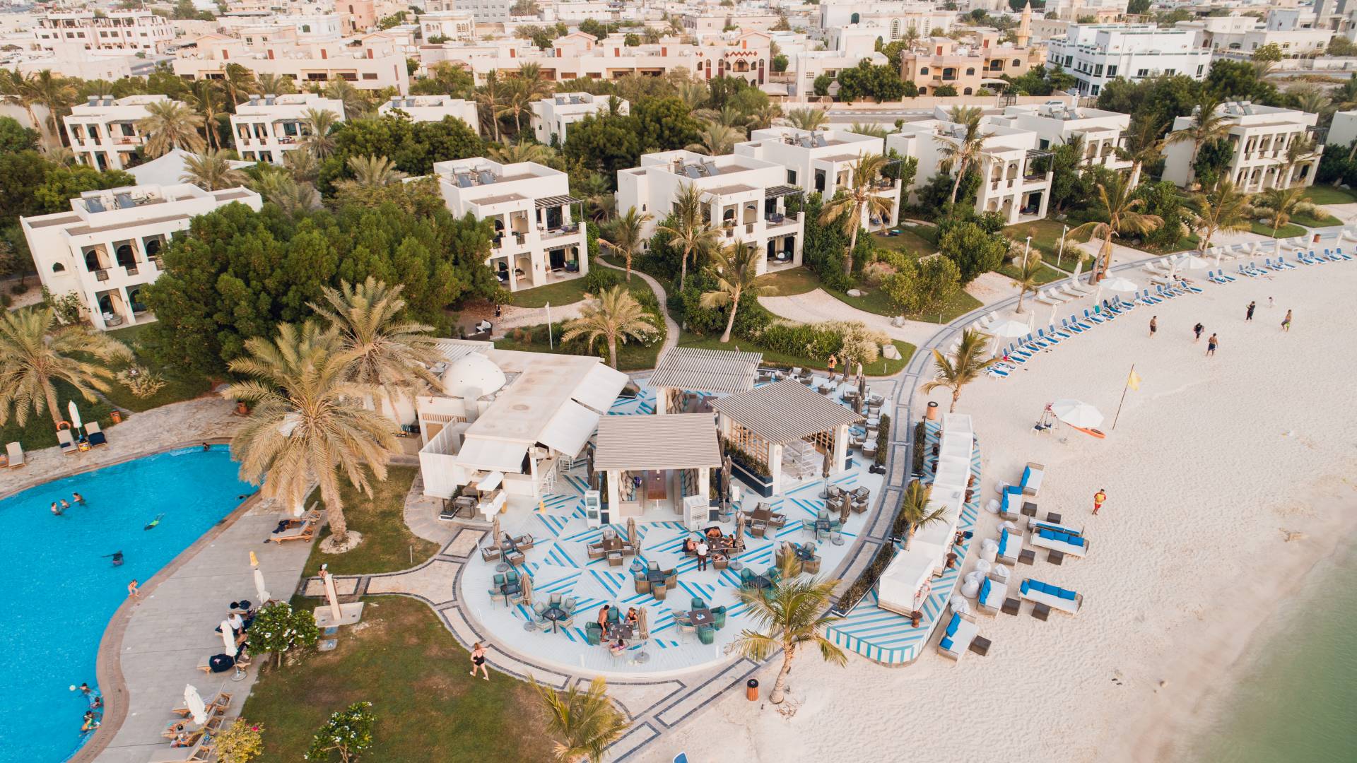 Overhead view of hotel