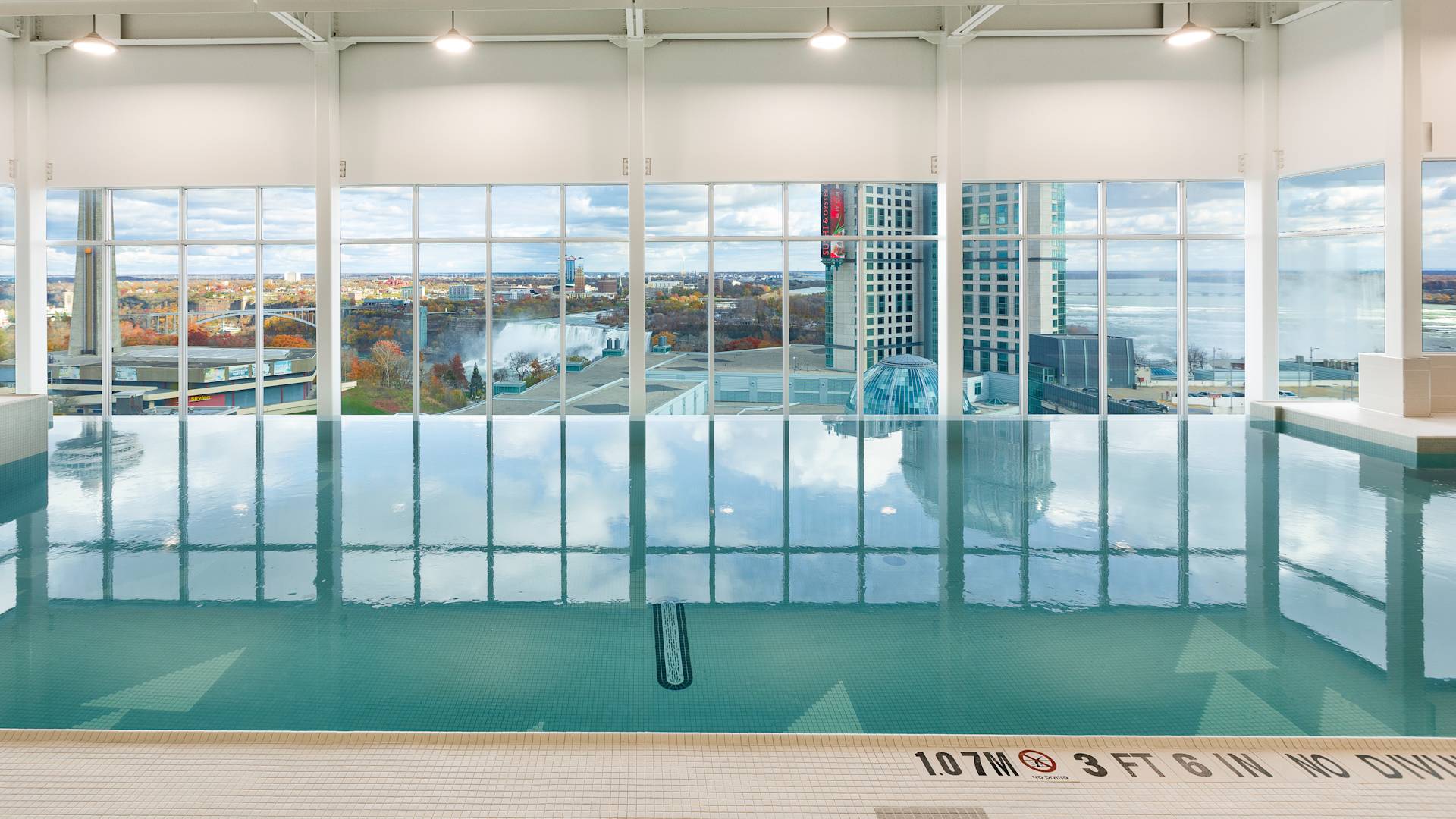 Indoor Infinity Pool with view