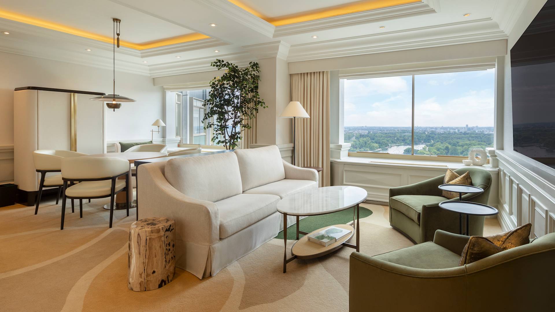Suite Living Room with a Large Window