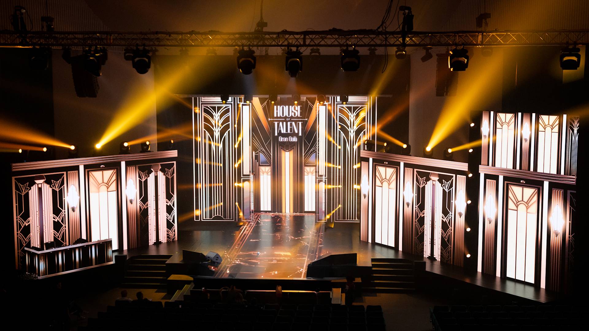 Auditorium Sirene Setup with Lights for an Special Event