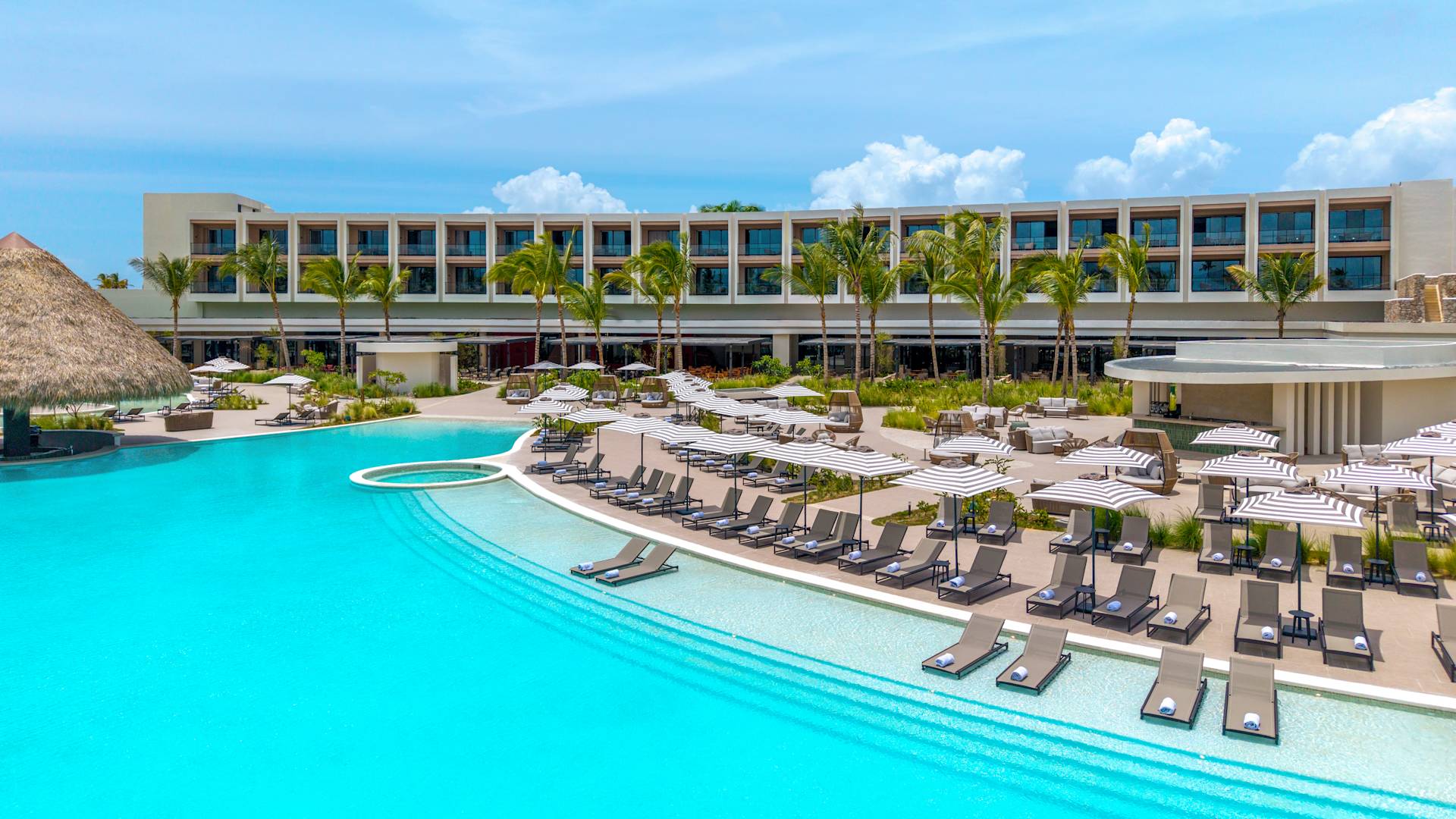 Main pool aerial shot