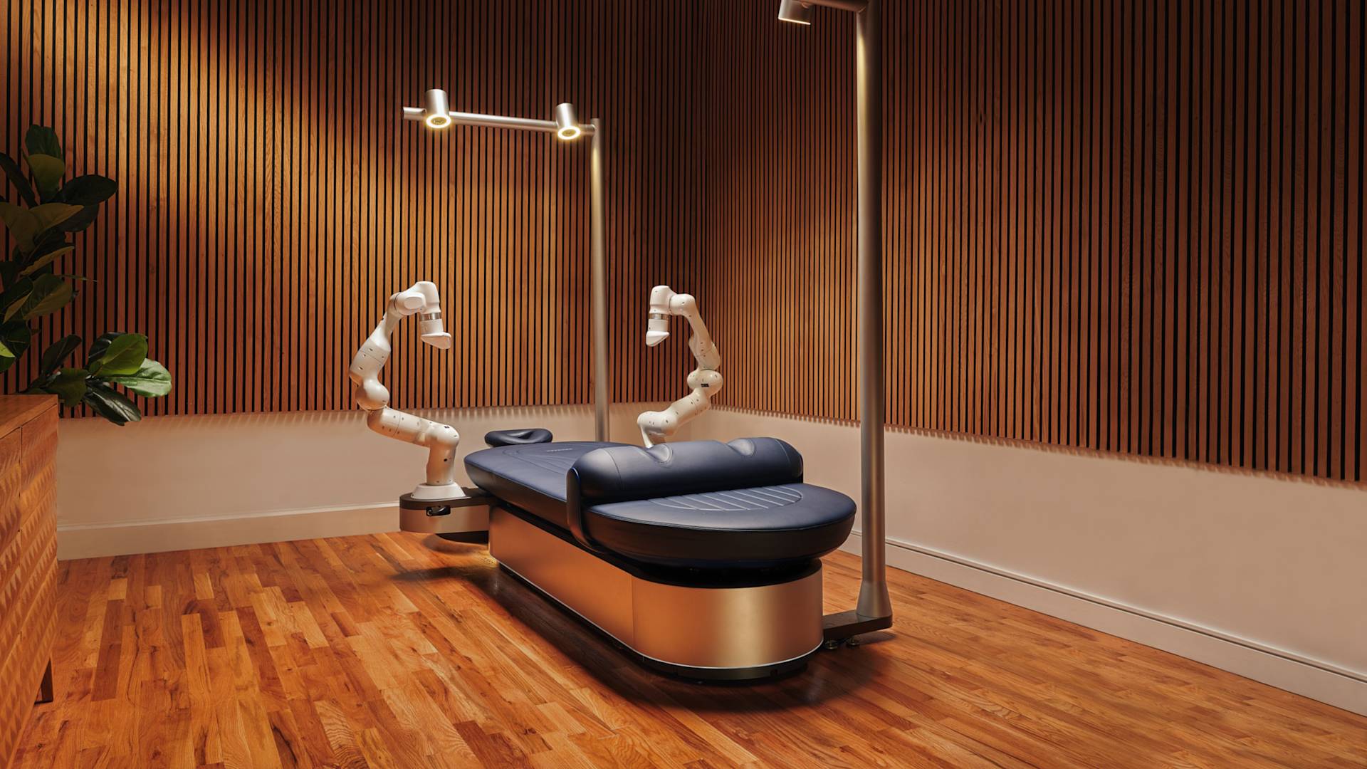 Aescape Massageraum mit Robotersystem
