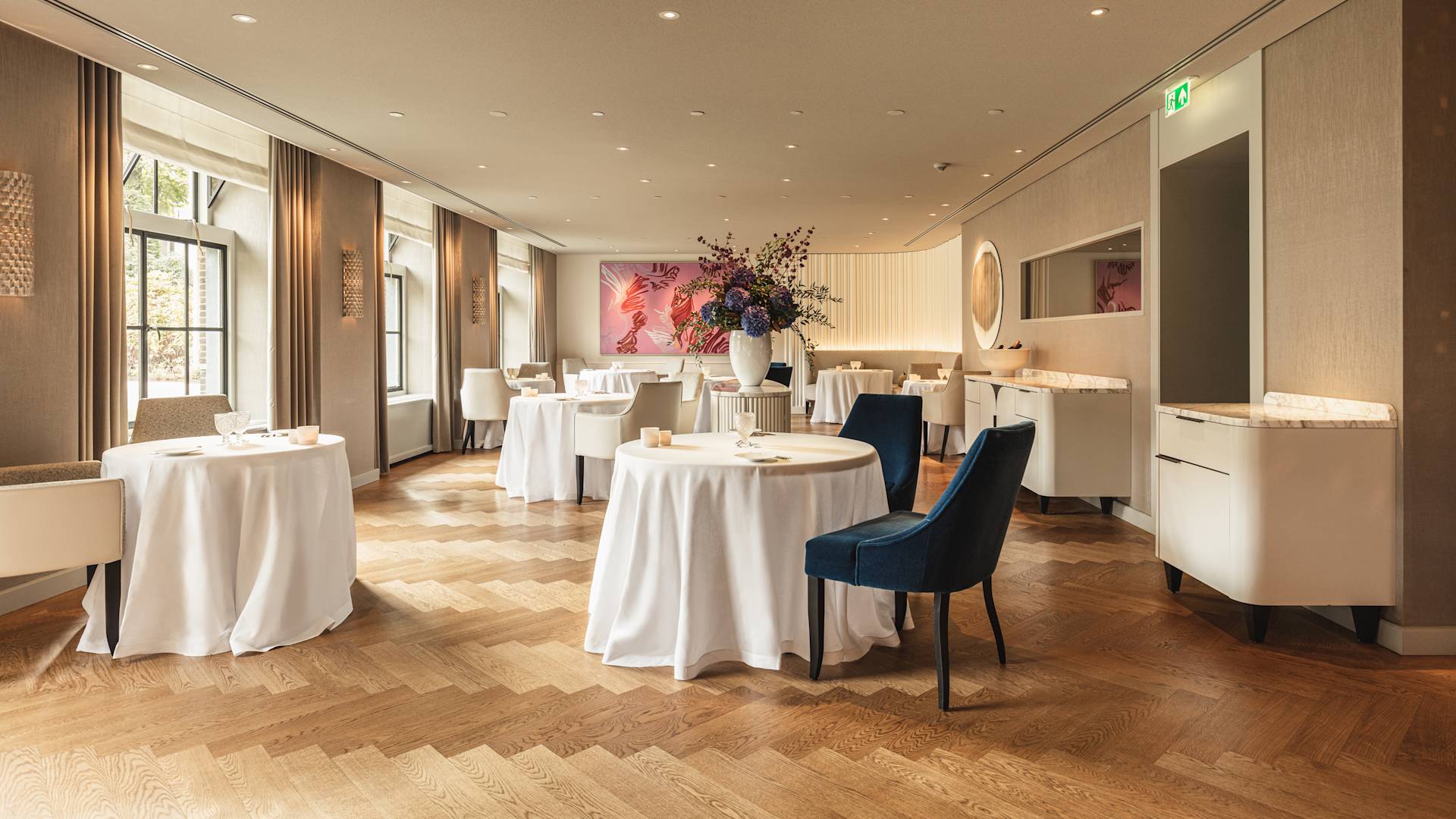 A Meeting Room Setup Cabaret Style