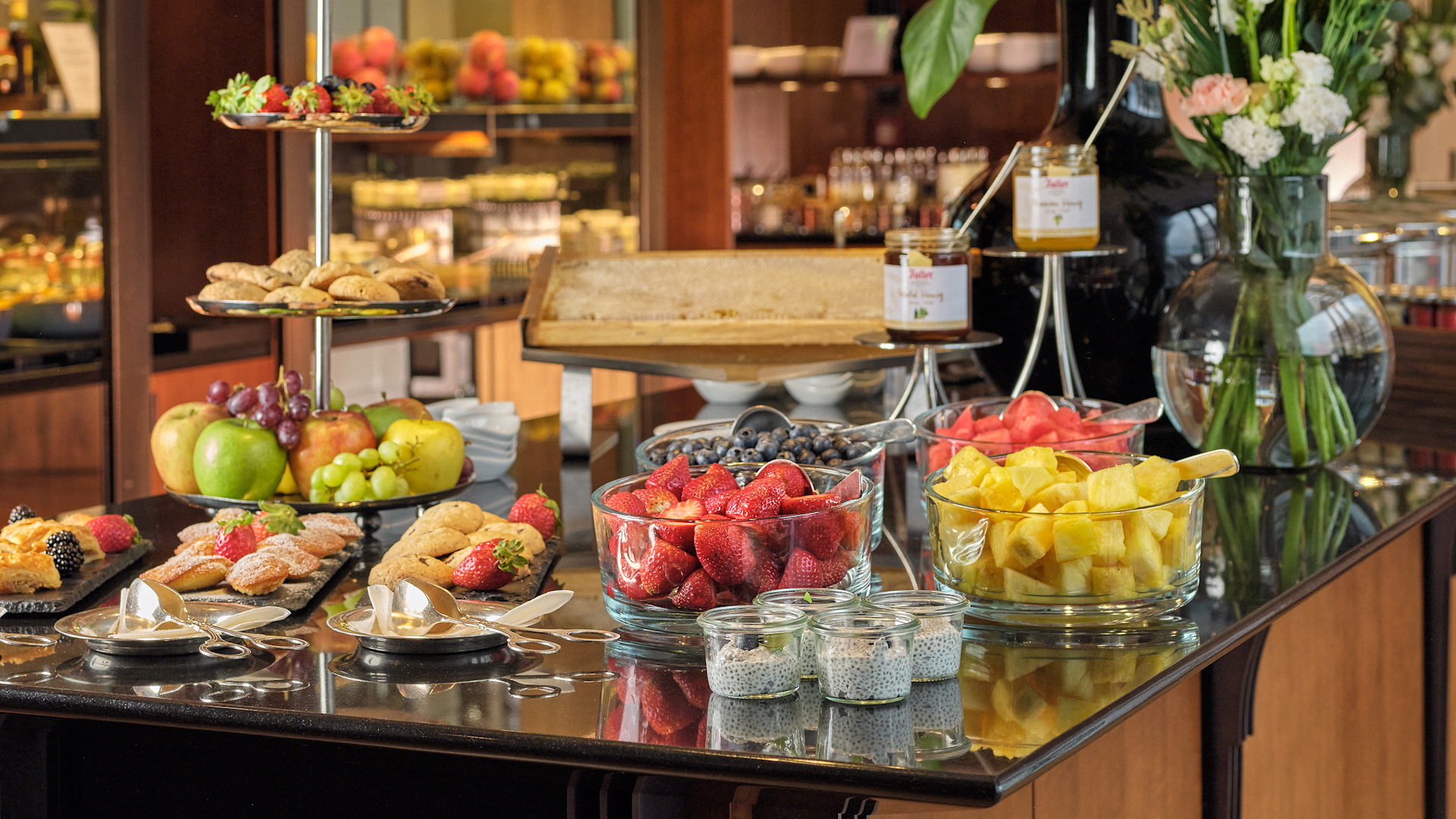 Buffet Foods on a Counter