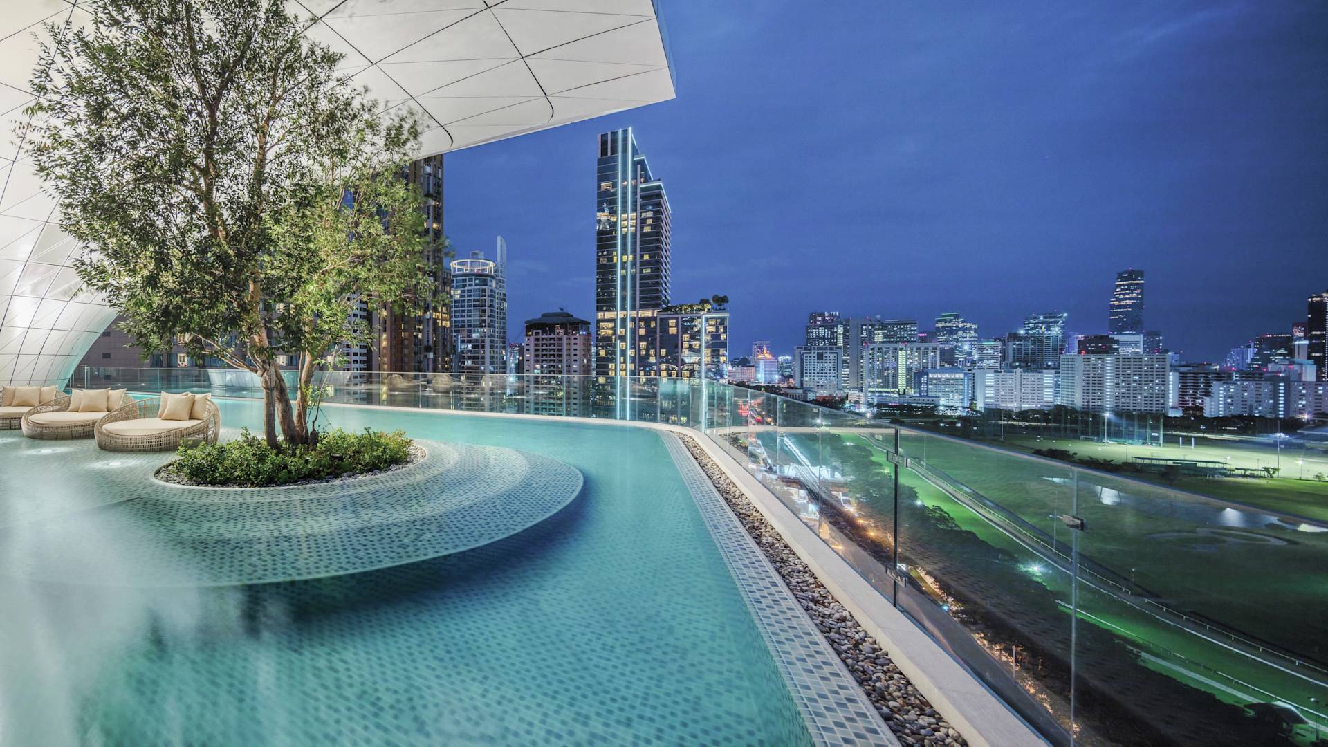 Night View from Swimming Pool