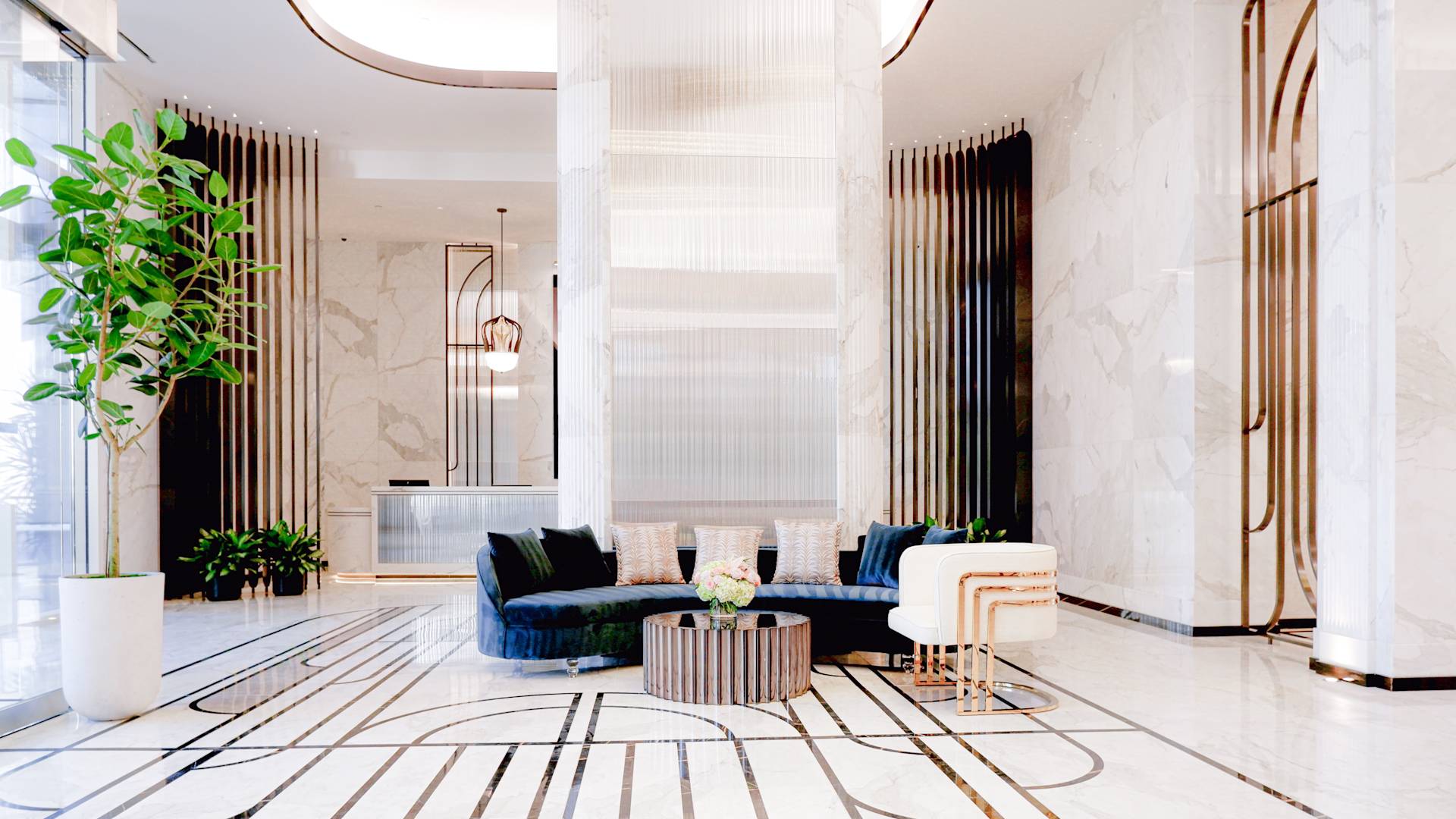 Large Sofa in Lobby Area