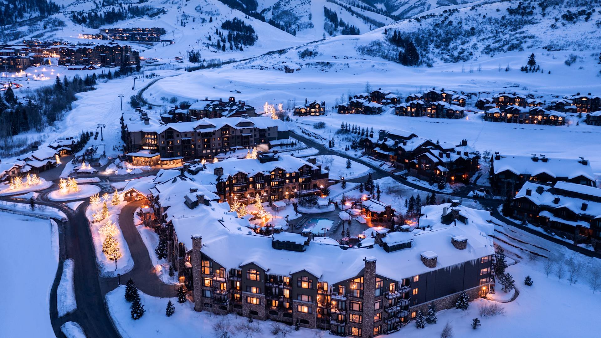 Hotel Exterior with View of Park City Mountain