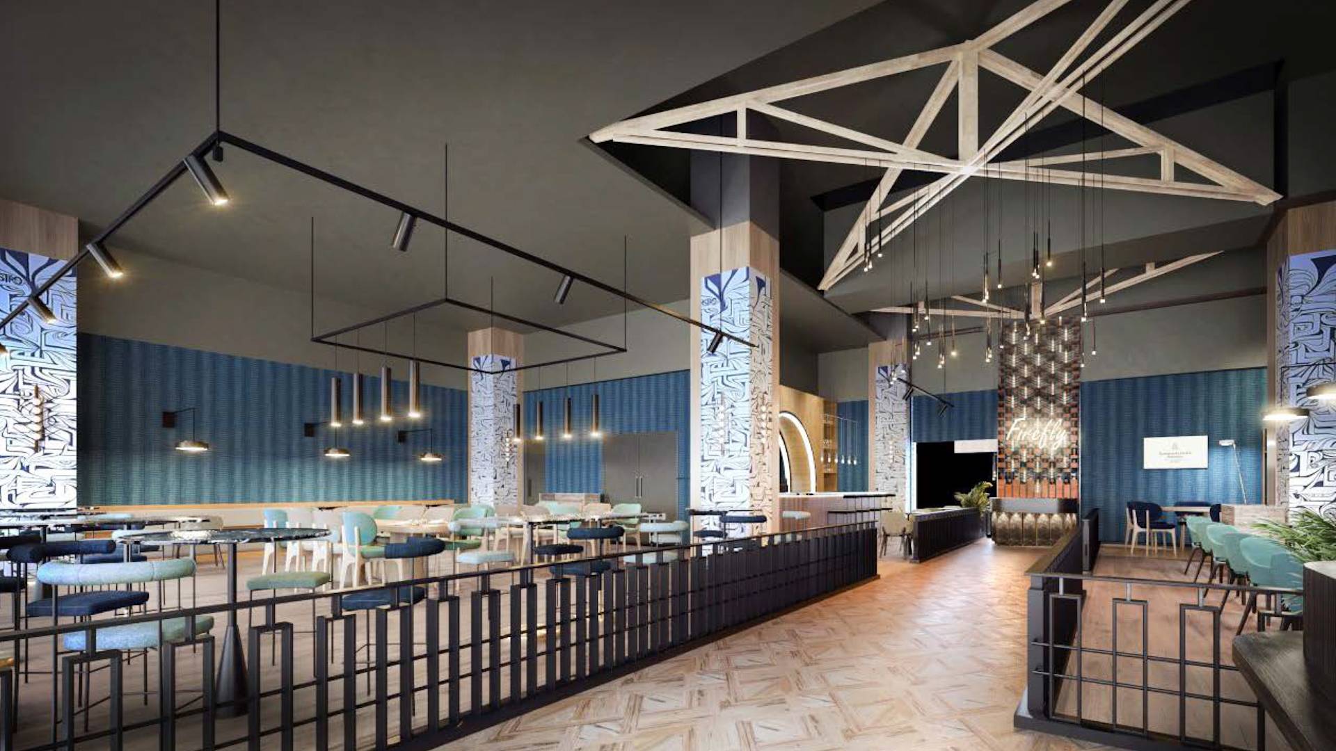 Tempat Duduk Bersantap dengan Pesawat Pemadam Kebakaran