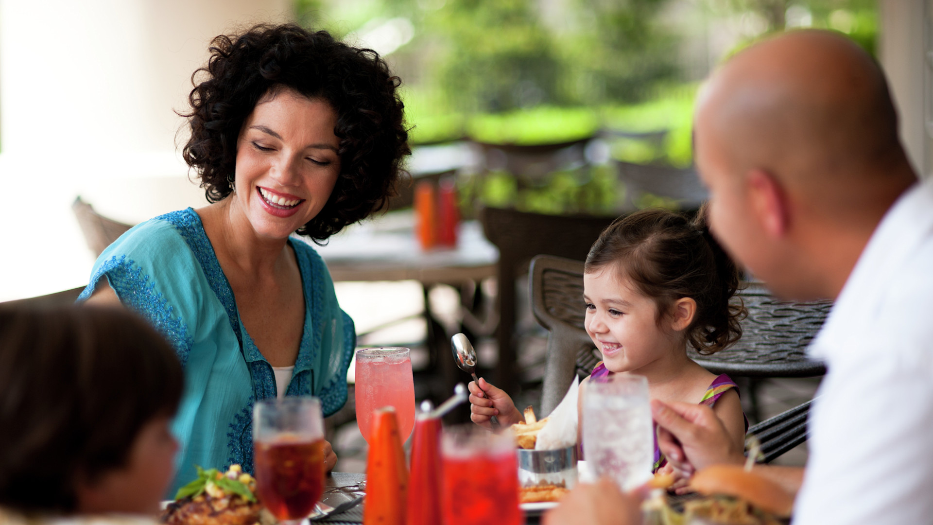 Family Eating at Harvest Bistro