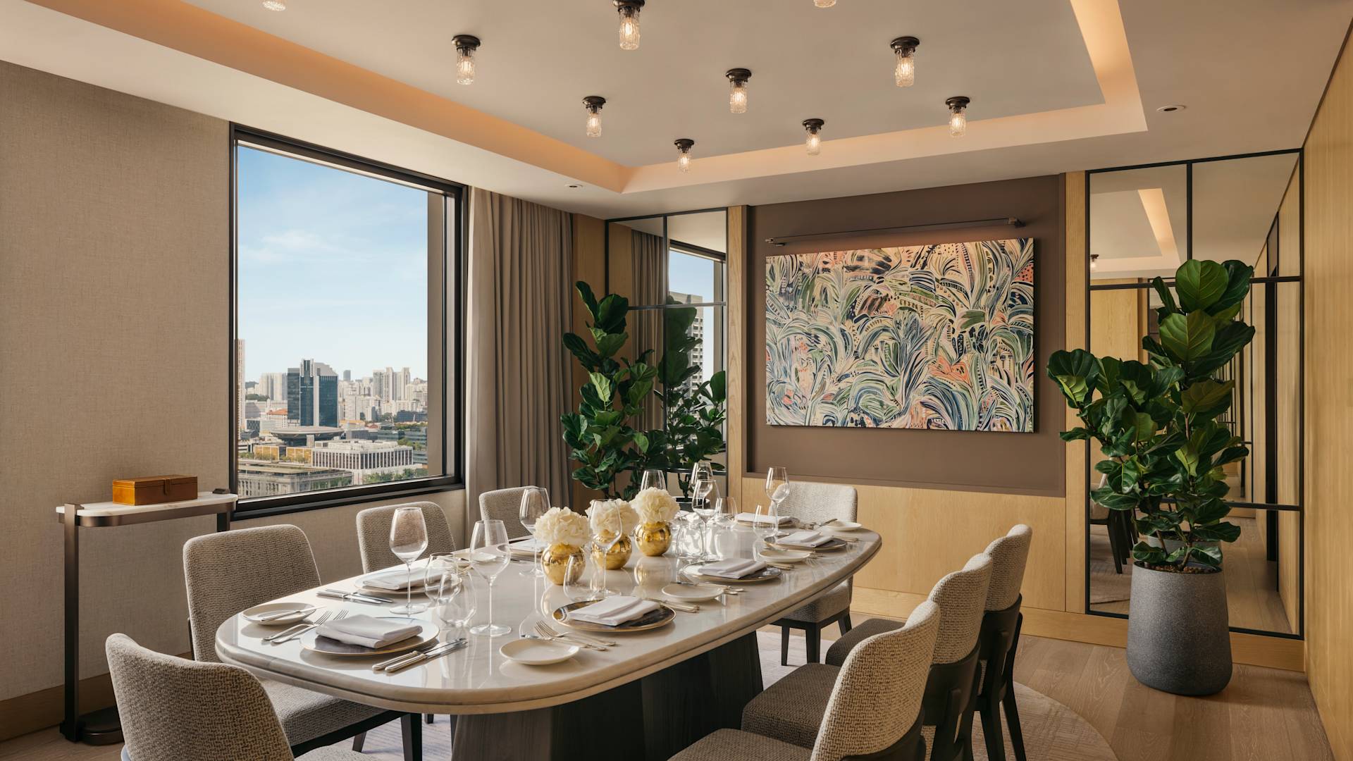 Table Setup for Dining in Conrad Suite with City View-transition