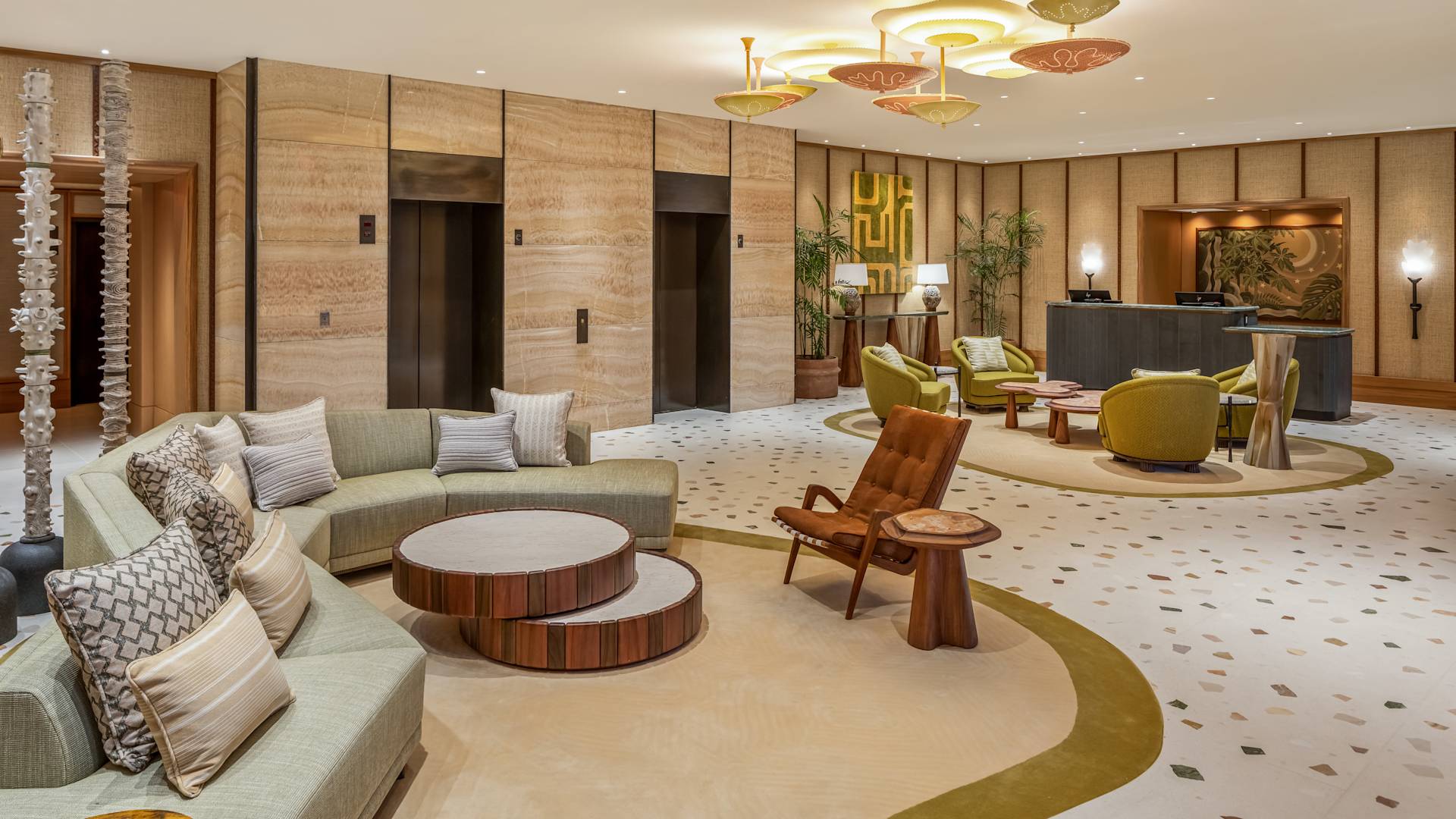Seating Area in Hotel Lobby-transition