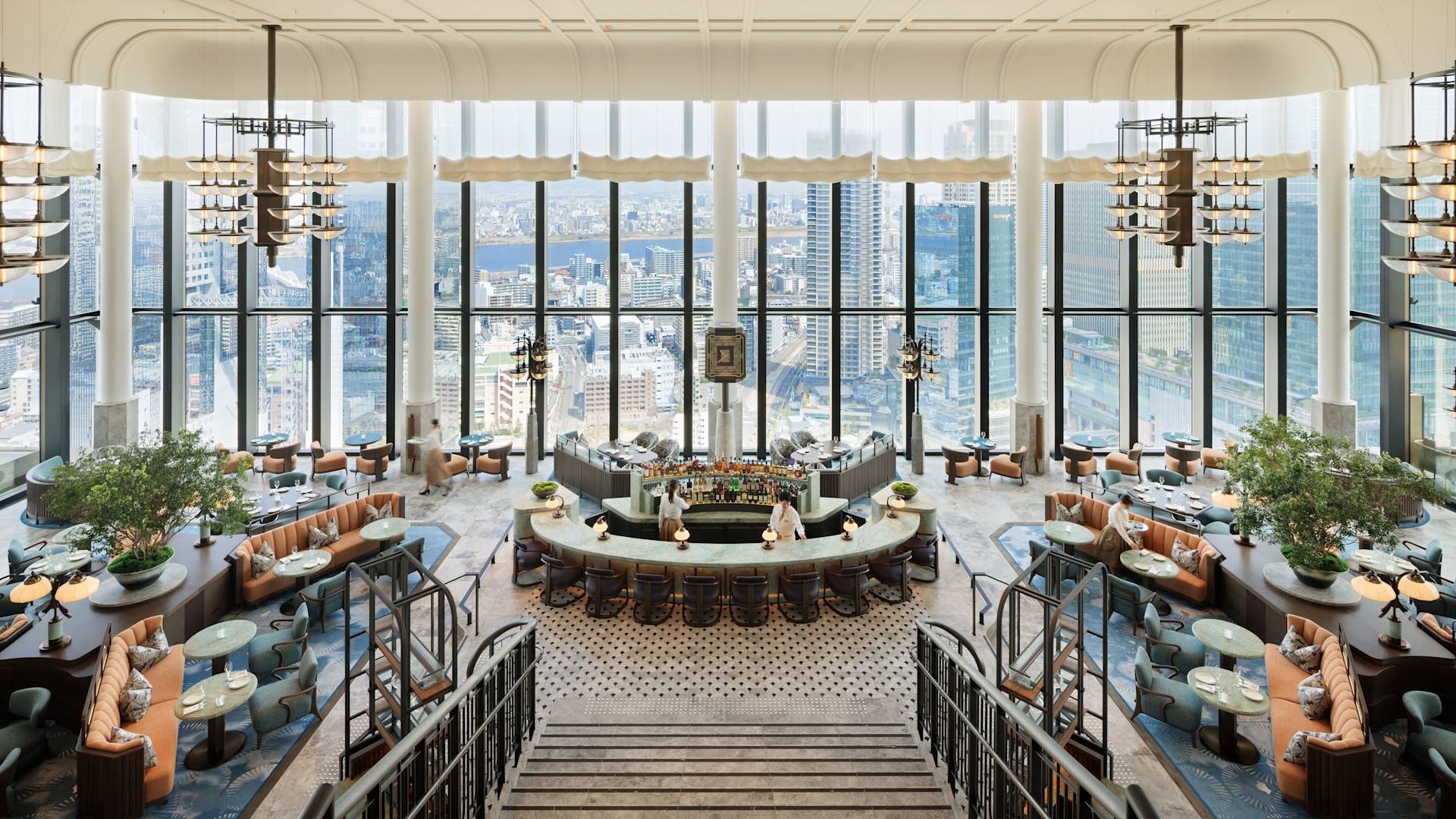 Peacock Alley，酒吧及酒廊區，城市-交通的窗景