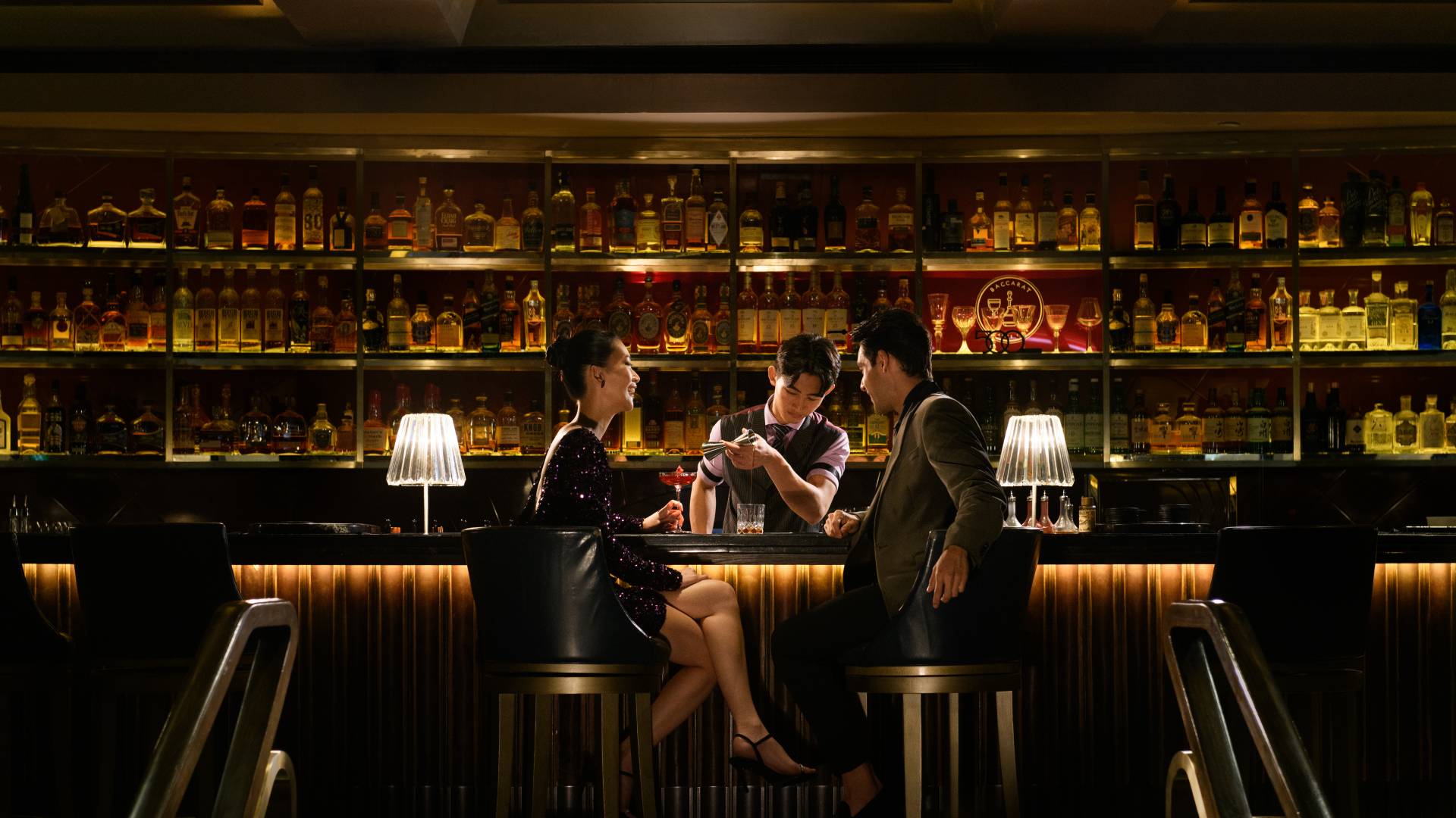 two people at bar