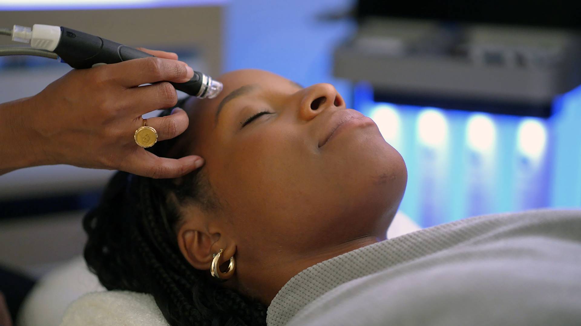 Woman Getting a Facial at Spa Signia
