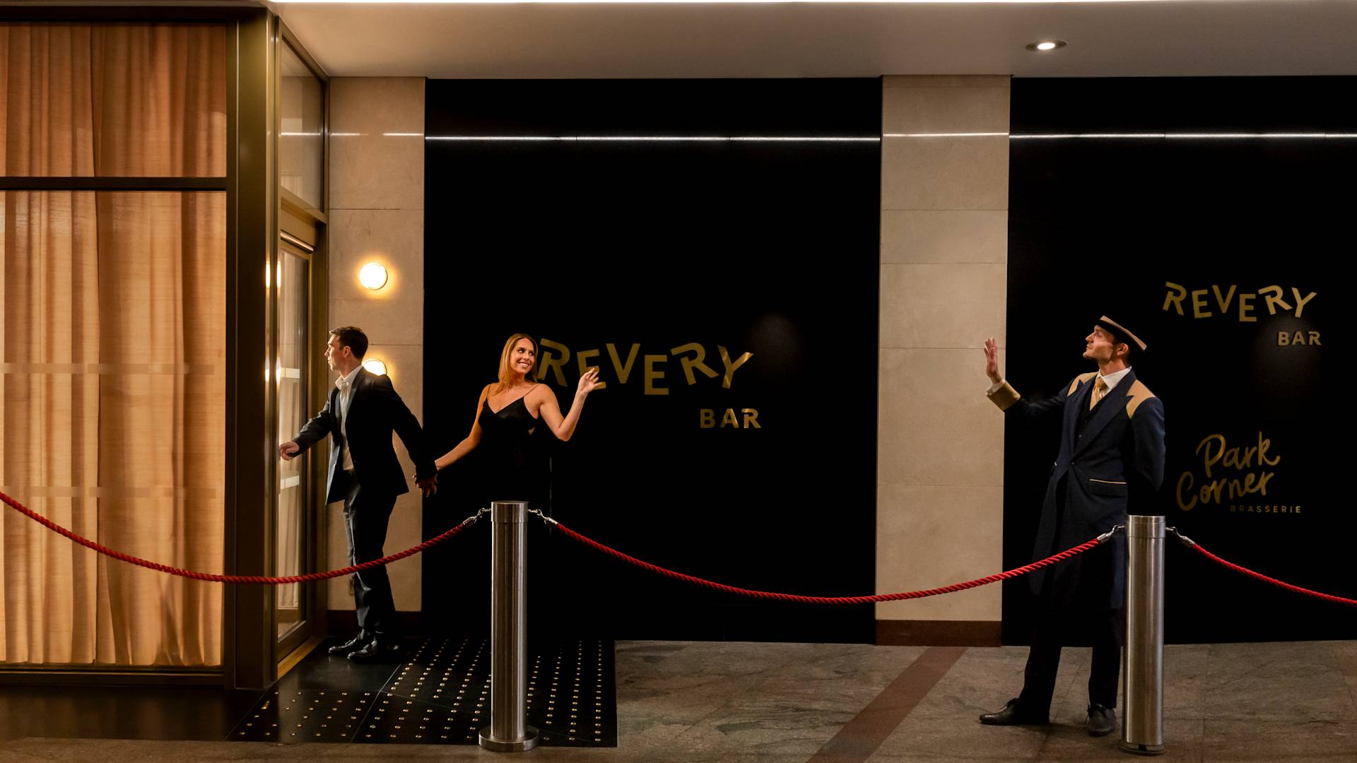Couple Walking to Revery Bar