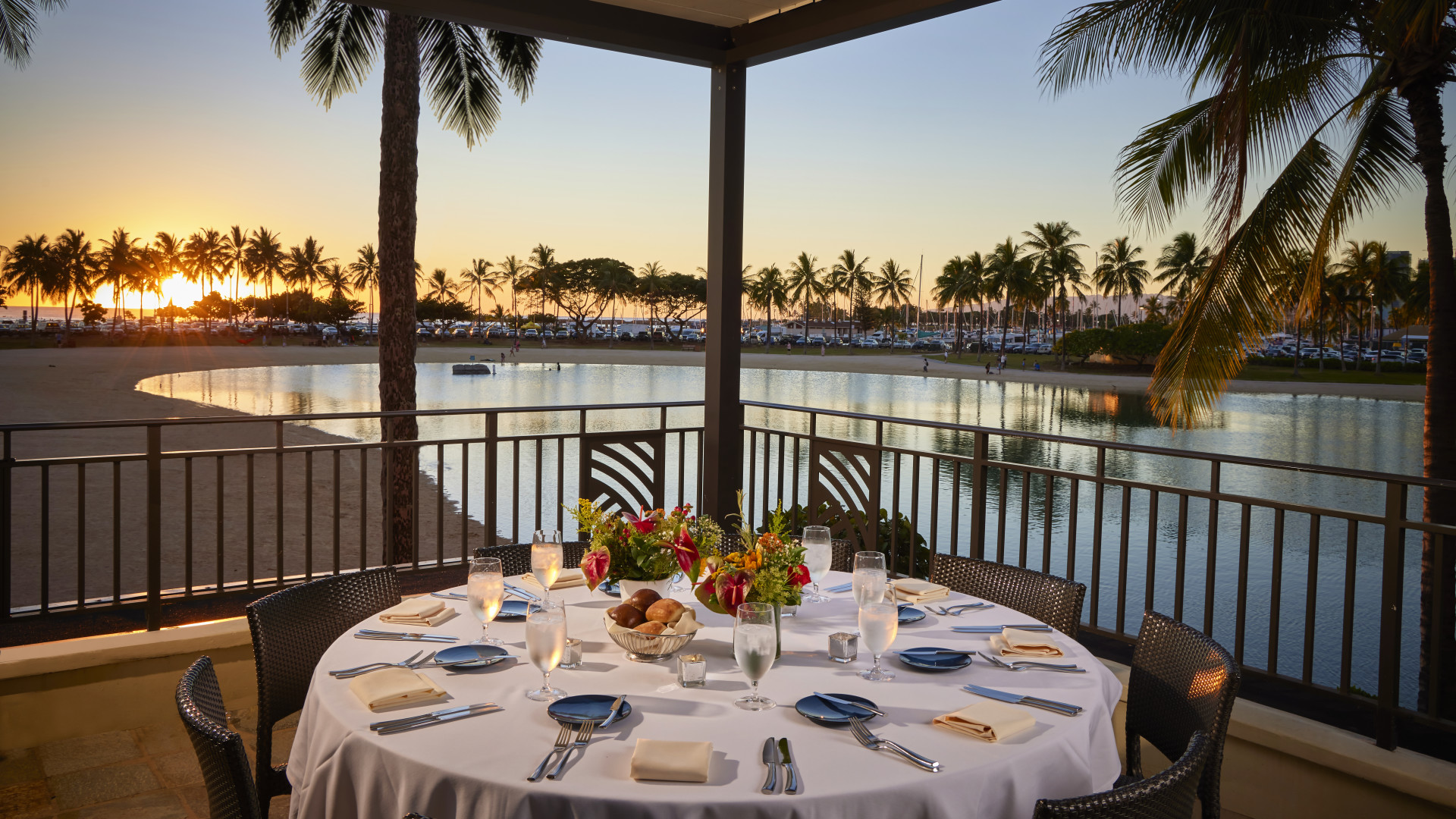 Table Setup for Dining with Ocean View-transition-image