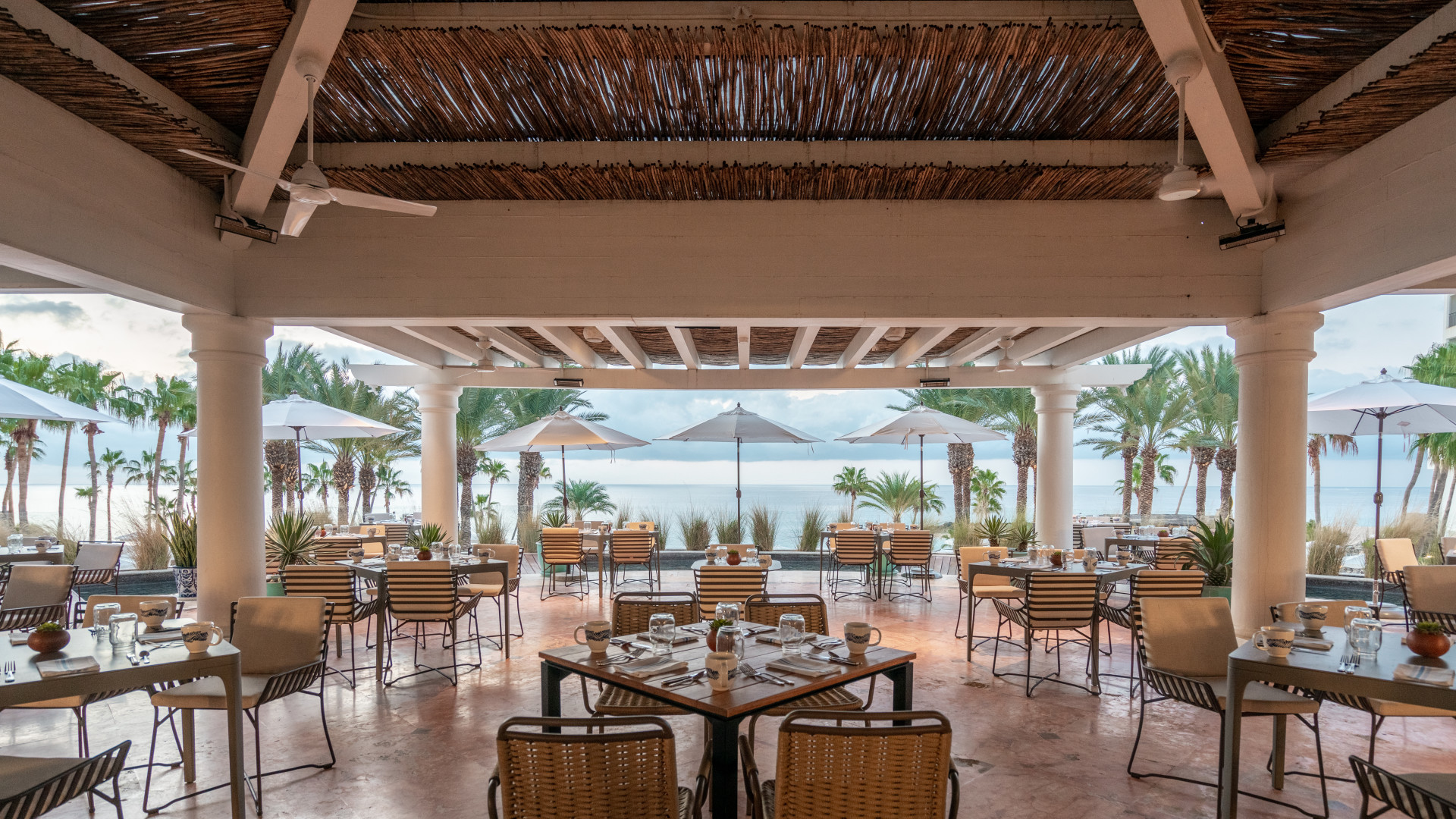 Dining Area of Talavera Restaurant with Beach View
