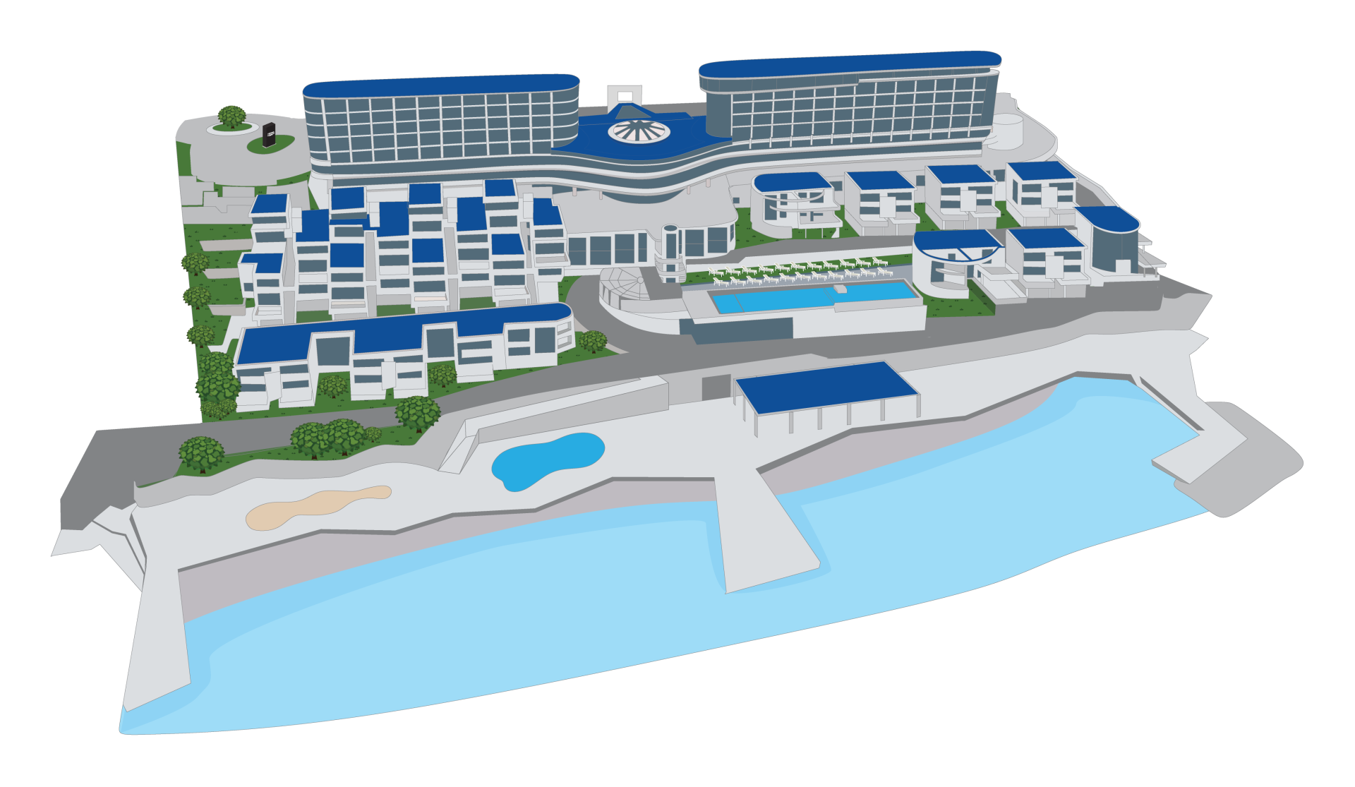 Interactive 3D resort map
