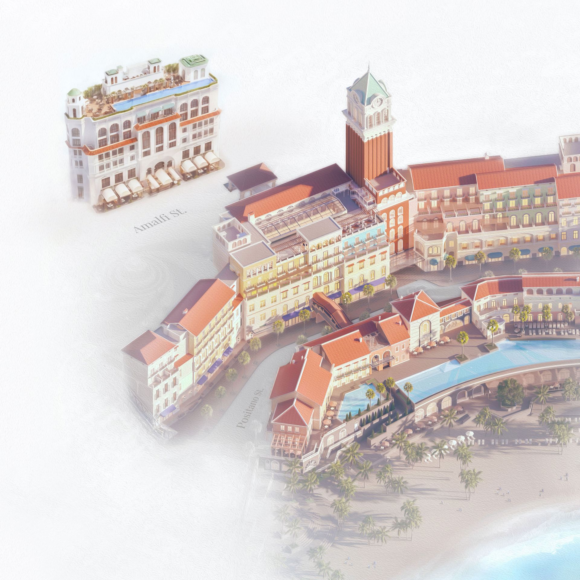 Graphic of the Hotel Exterior