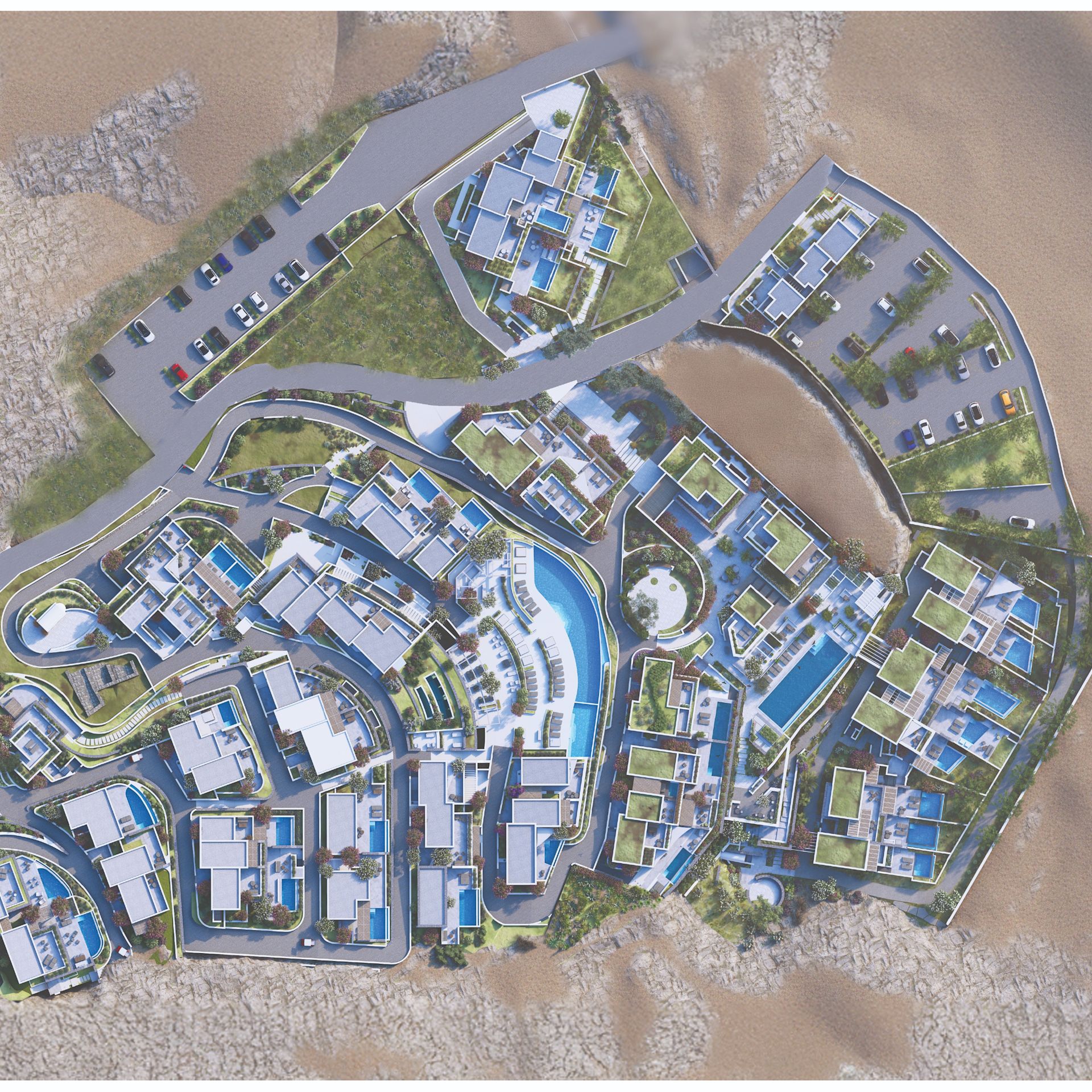 แผนที่ Sandblu Santorini, LXR Hotels & Resorts