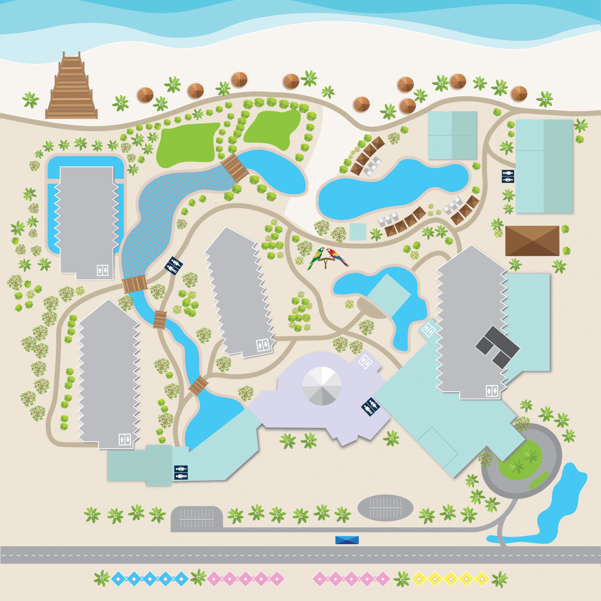 Hilton Aruba Caribbean Resort & Casino Property Map