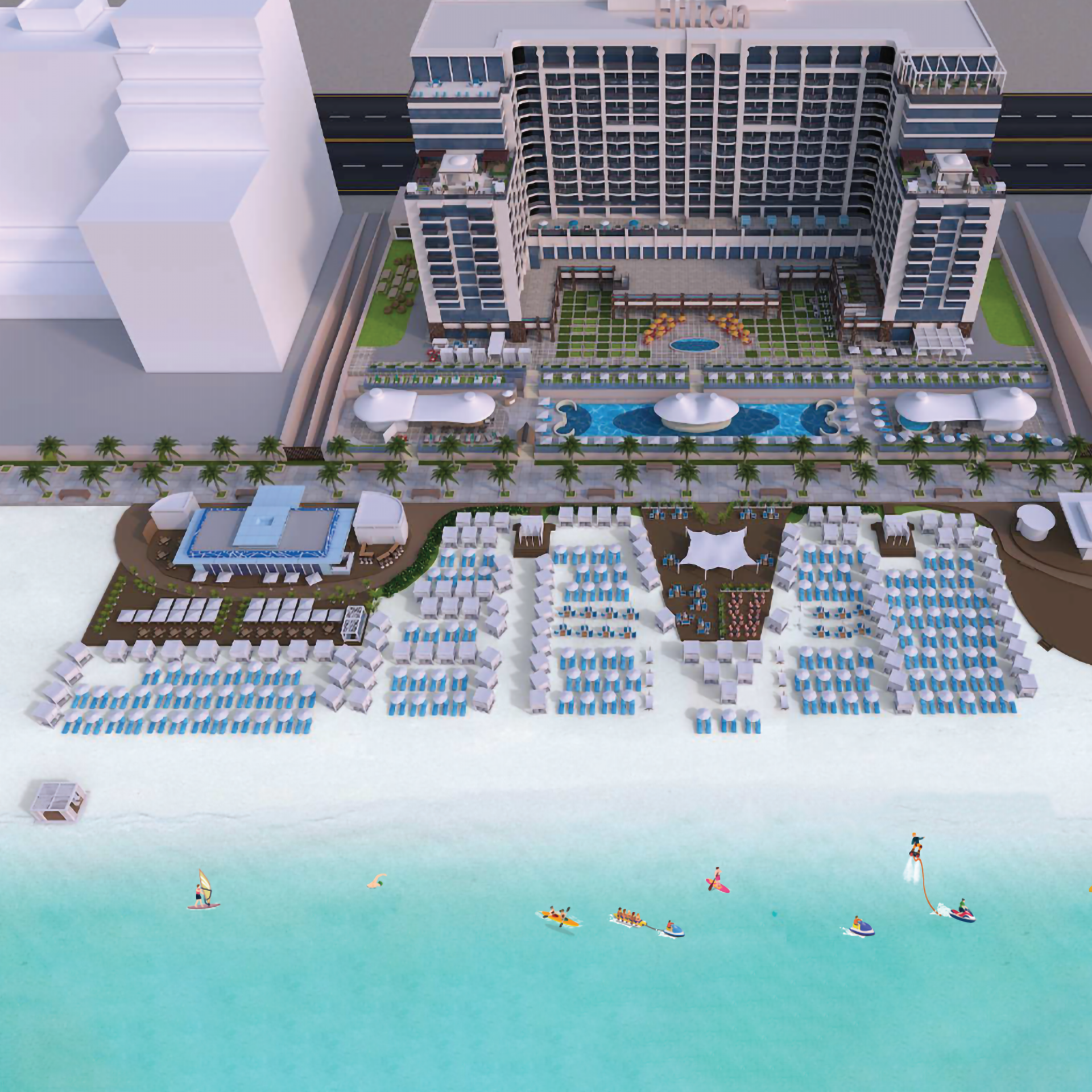 Carte interactive en 2D pour Dubai Palm Jumeriah