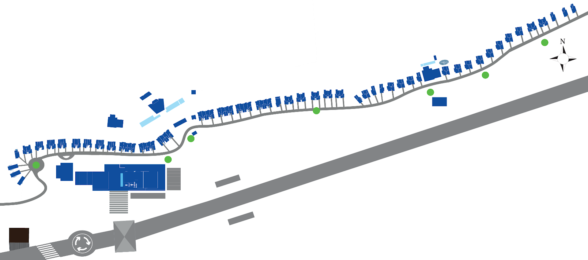 An illustrated map of the resort