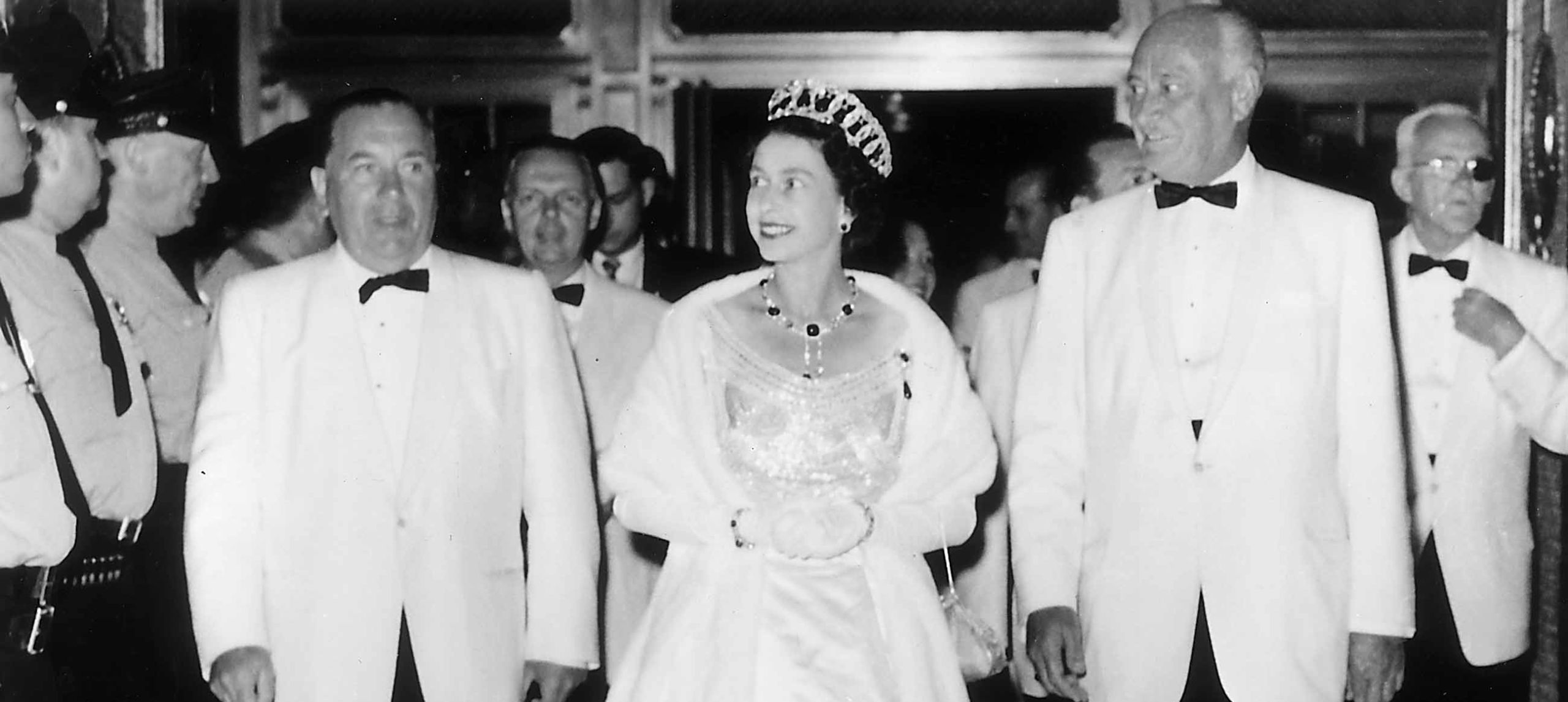 Black and white image of Queen Elizabeth