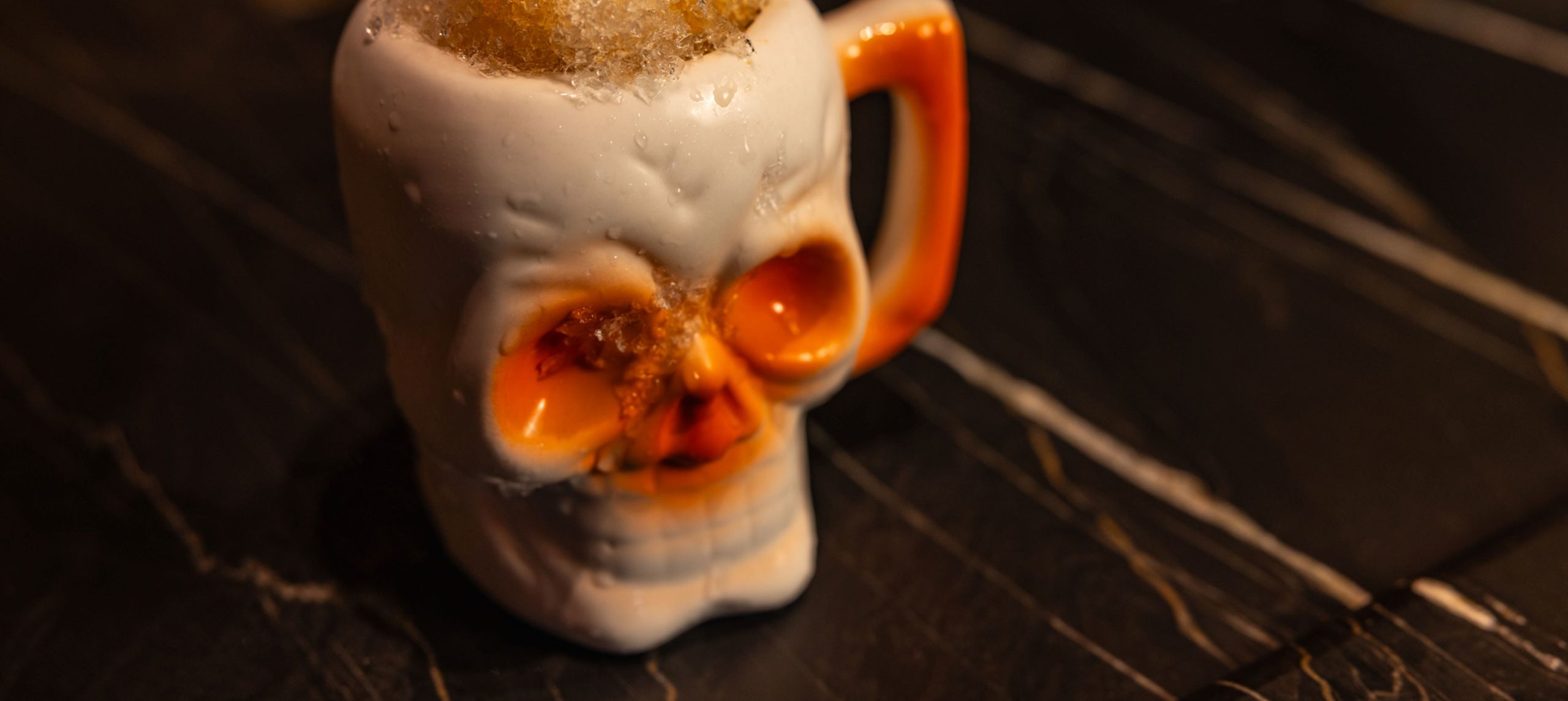 mug in the shape of a skull