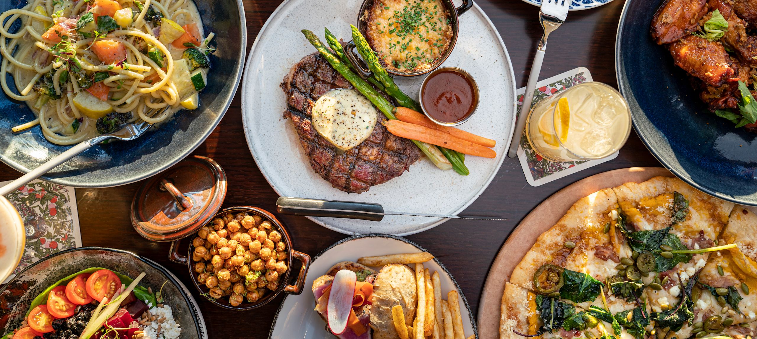 Food Dishes at The Train Shed Restaurant