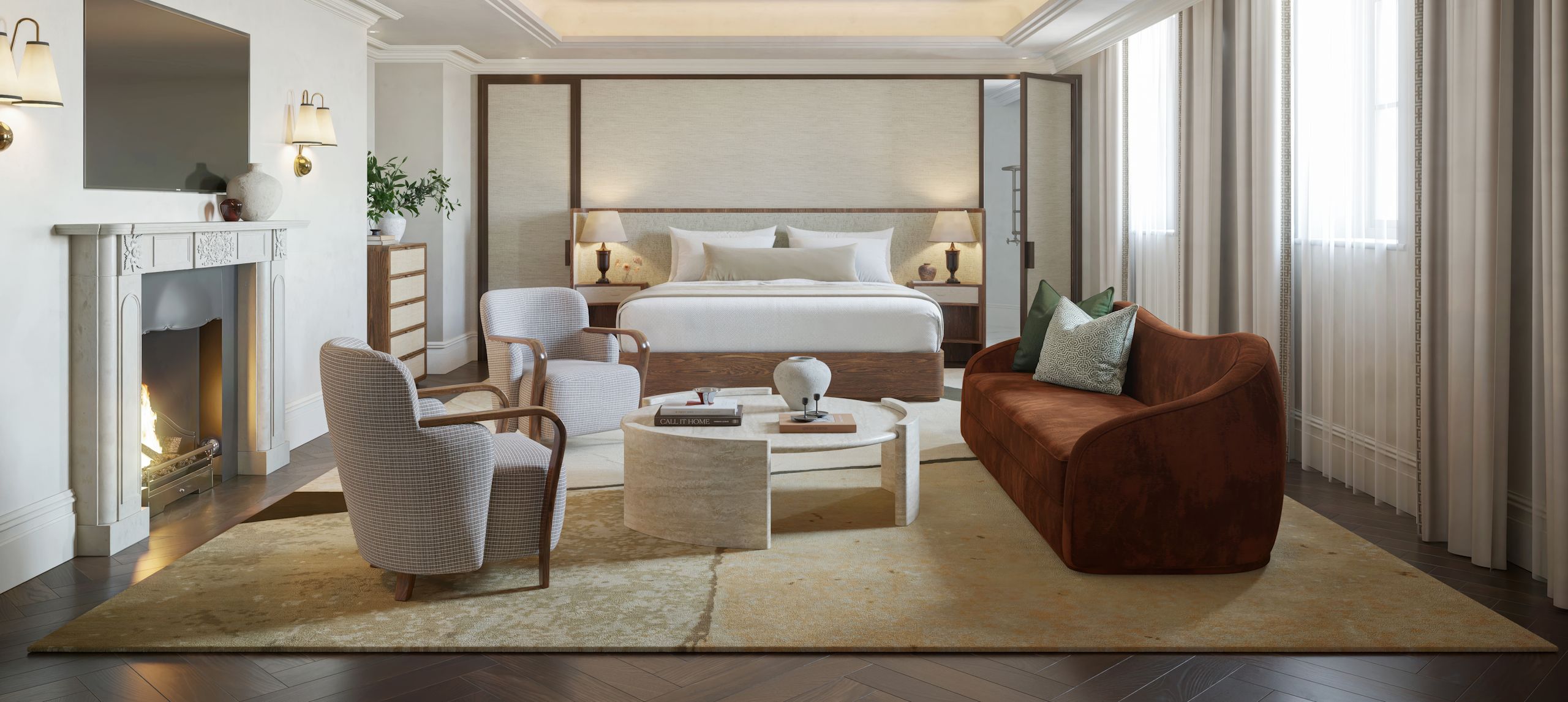 Guest Room with bed and seating area-next-transition