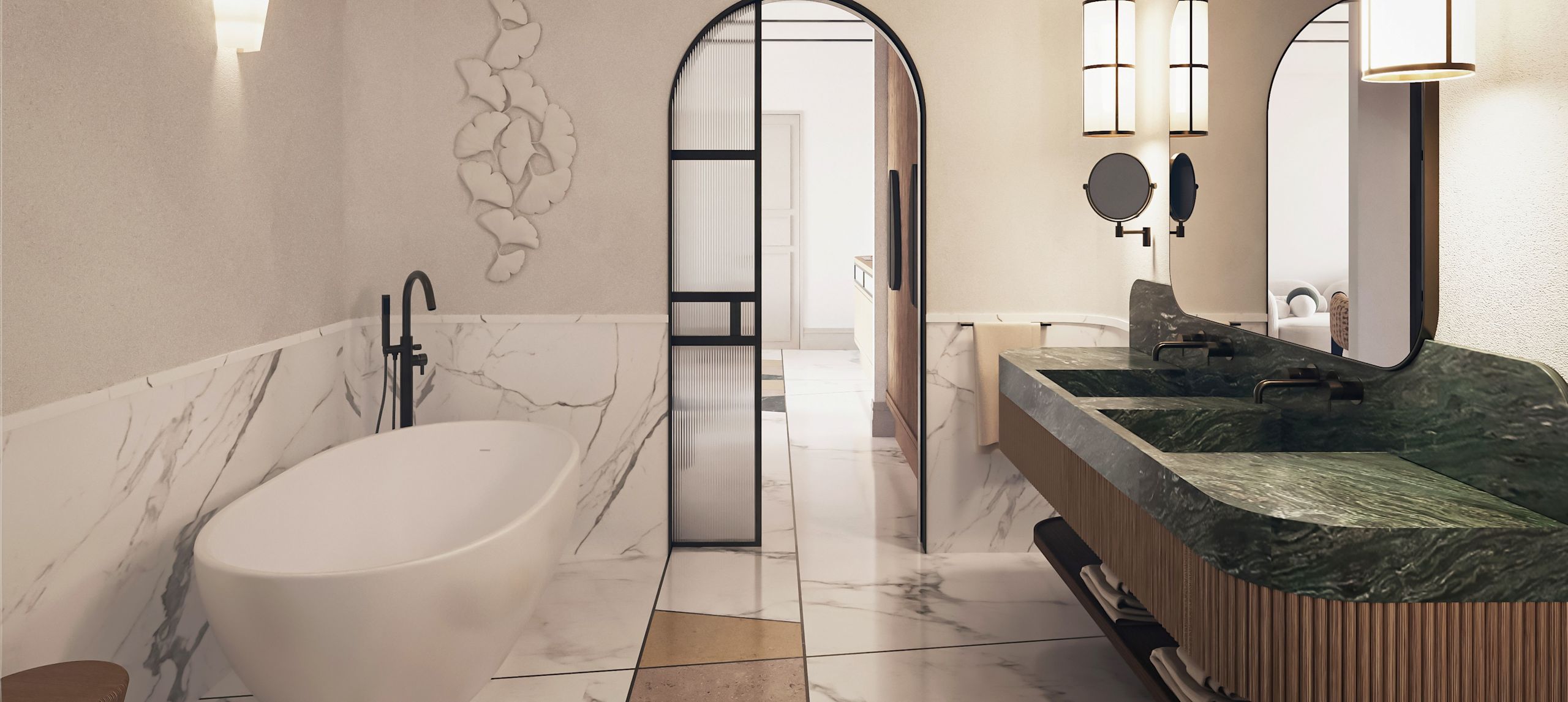 Баня с Tub-предходна-преходна-преходна