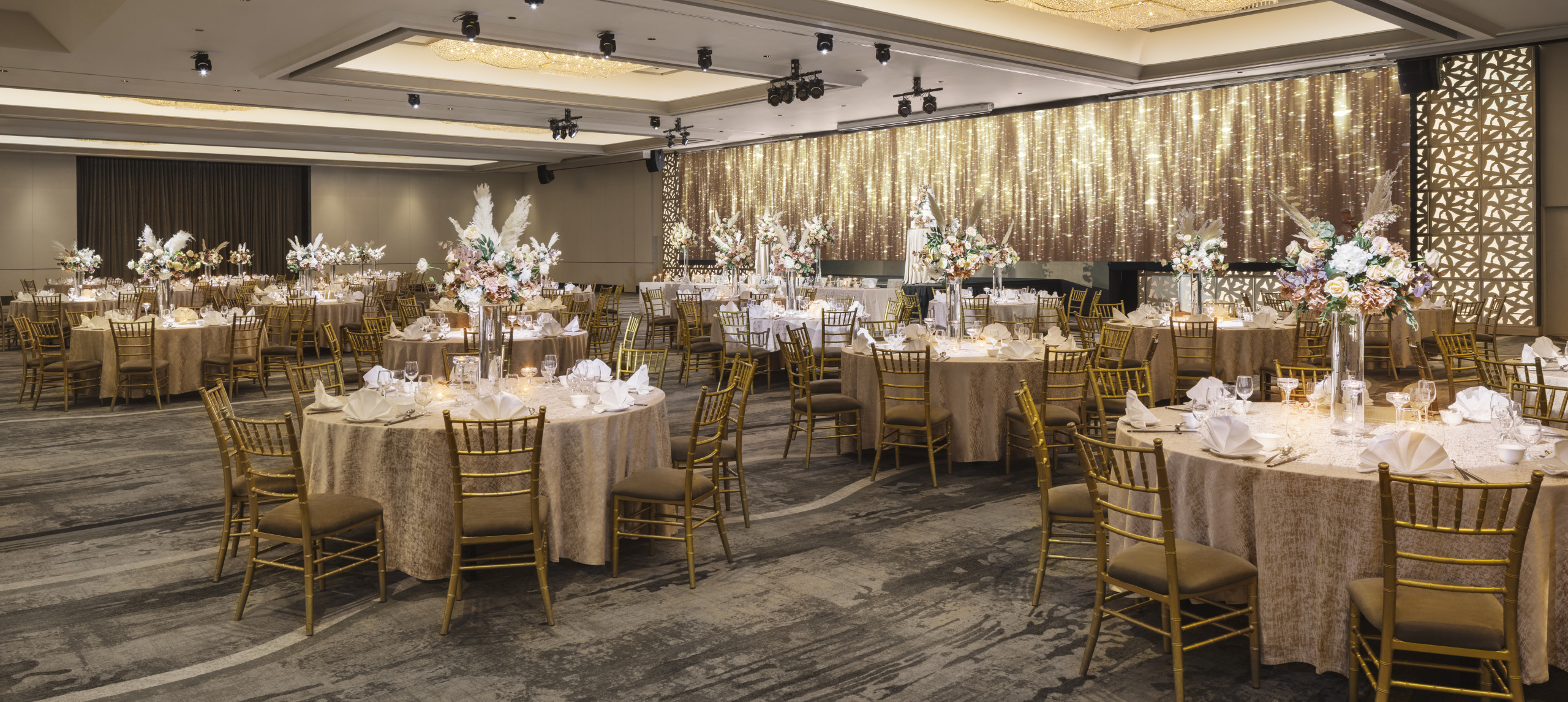 Grand Ballroom set for wedding