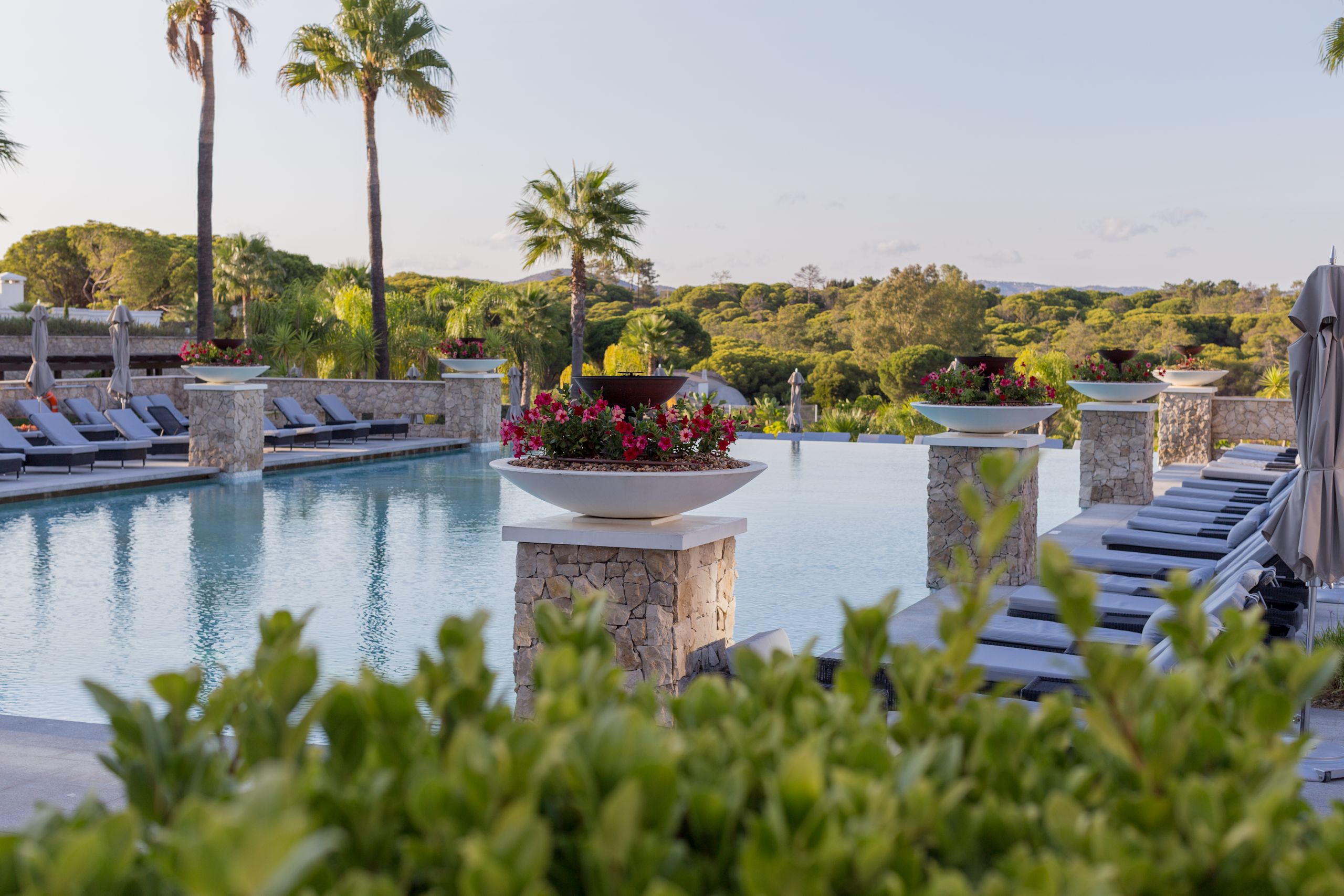 Shot of infinity pool
